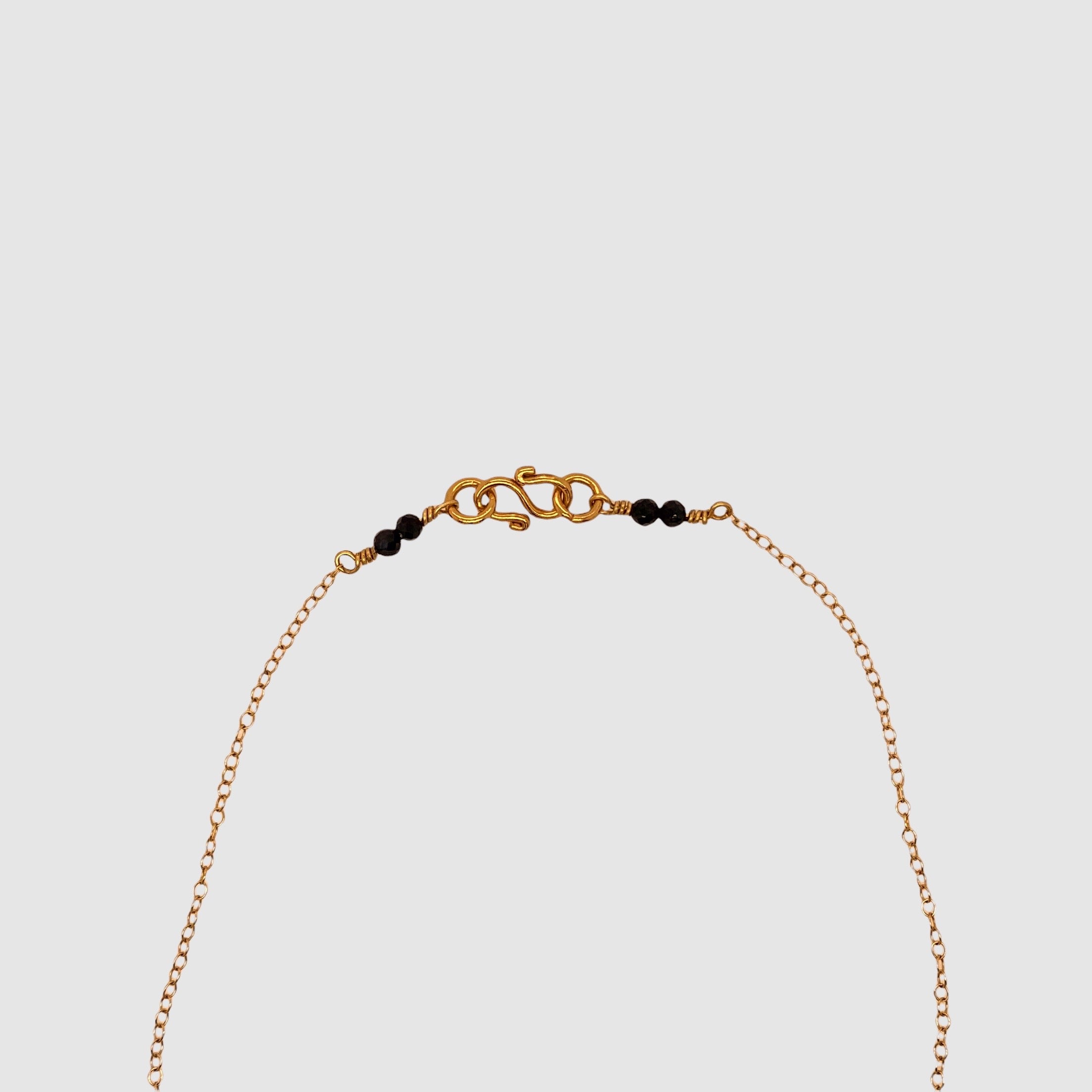 BIB NECKLACE // BLACK SPINEL