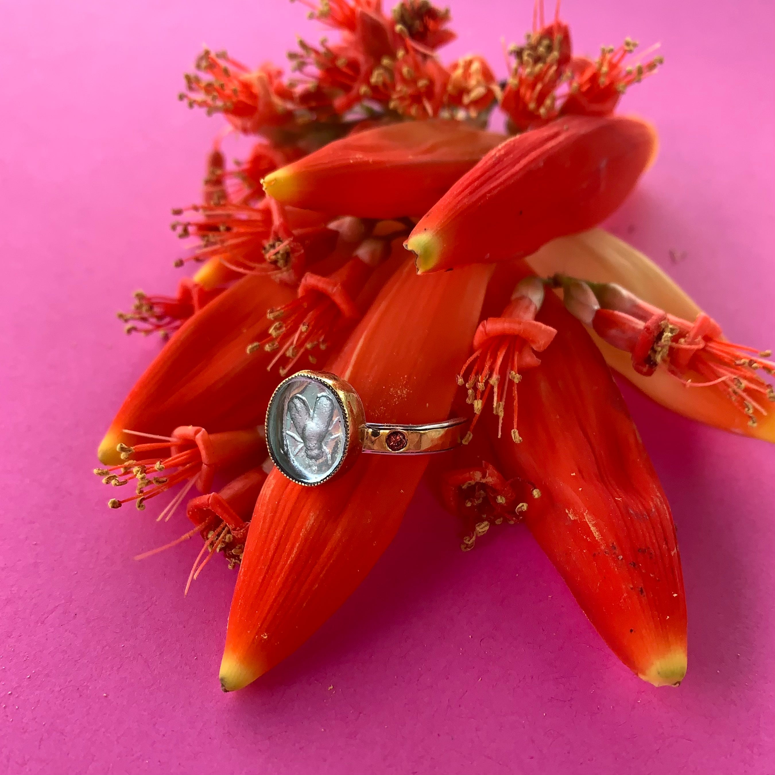 INTAGLIO // RING // LIGHT BLUE // SACRED BEE