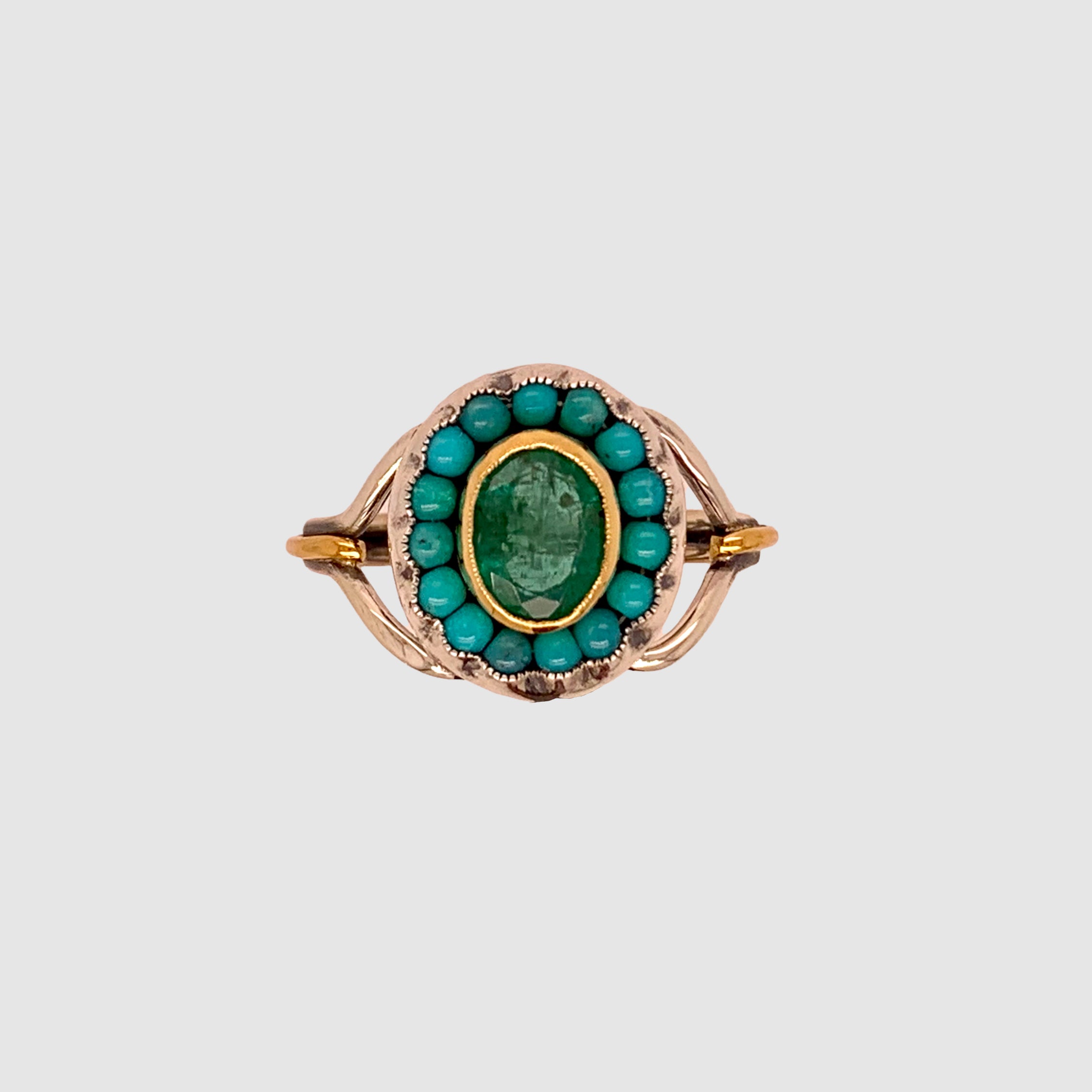 HEIRLOOM RING // TURQUOISE // GREEN EMERALD