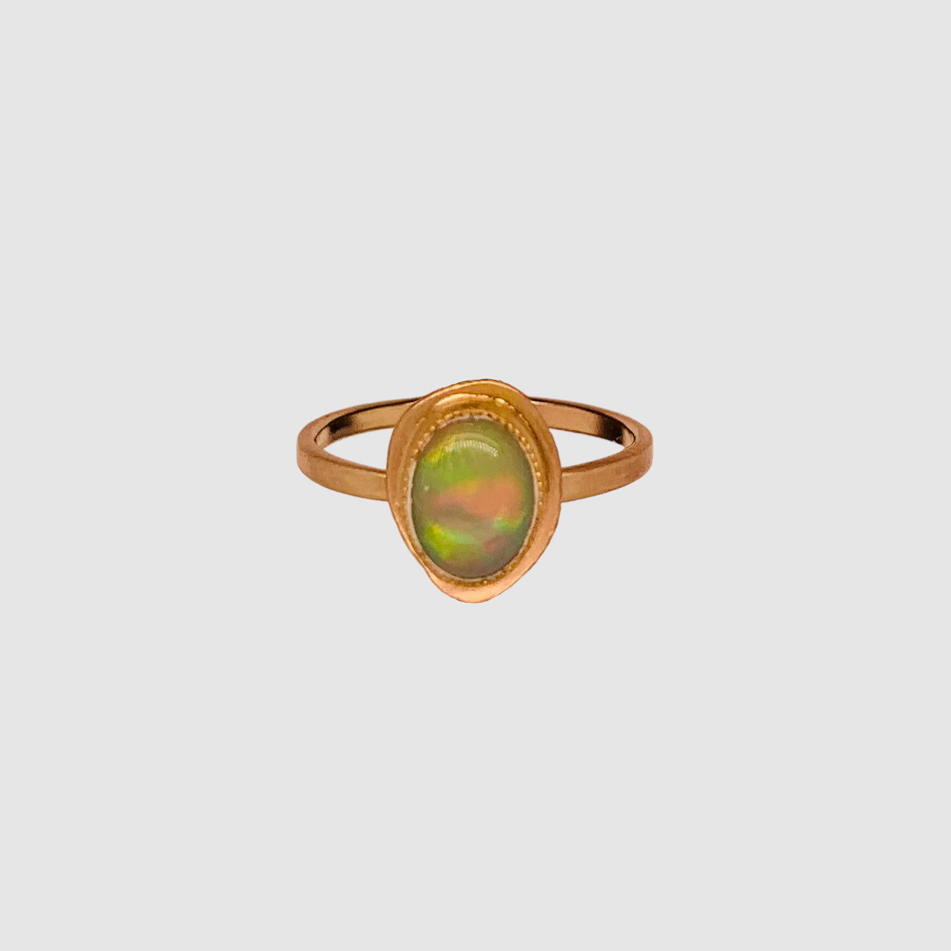 HEIRLOOM RING // SIMPLE // GOLD // GREEN-ORANGE OPAL