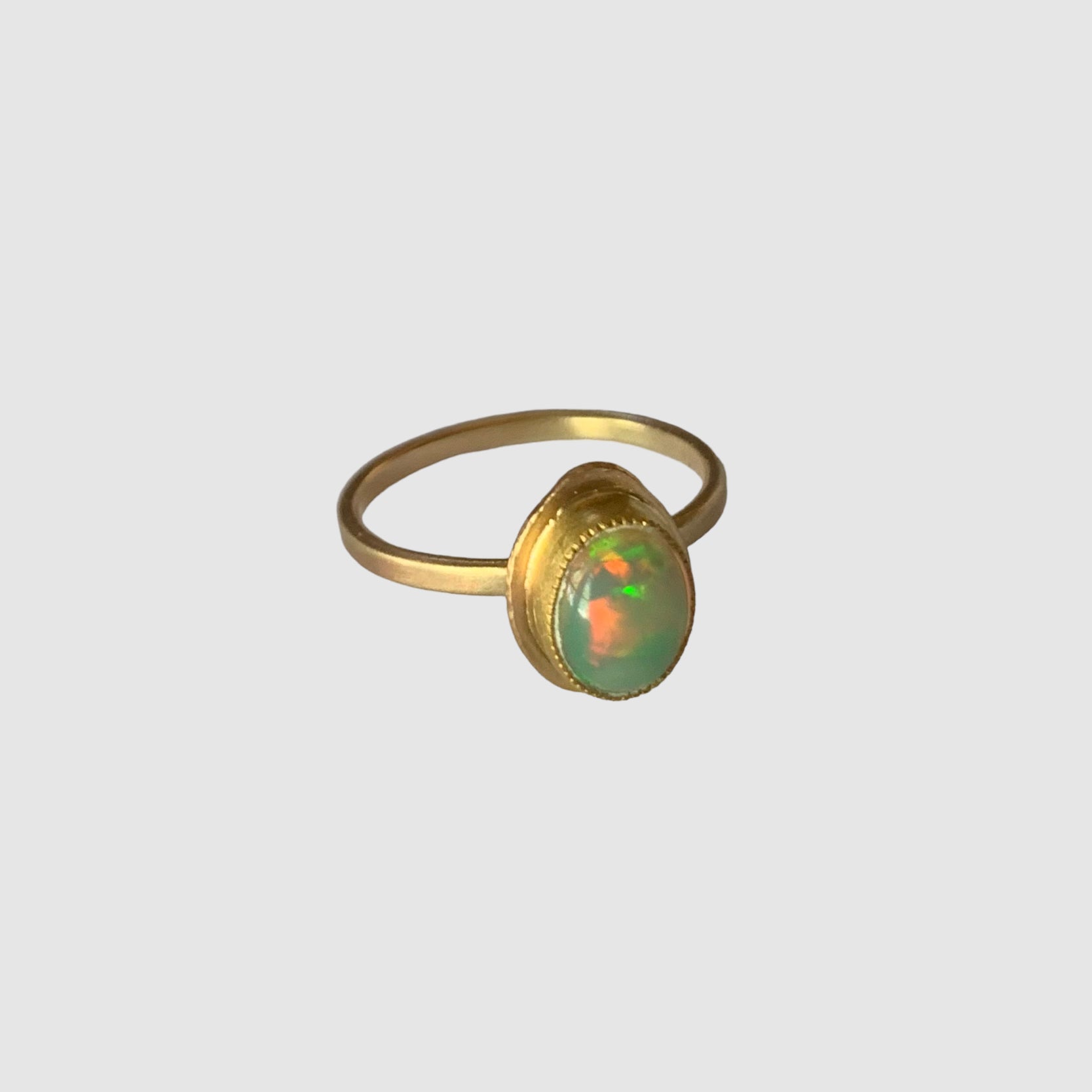 HEIRLOOM RING // SIMPLE // GOLD // GREEN-ORANGE OPAL