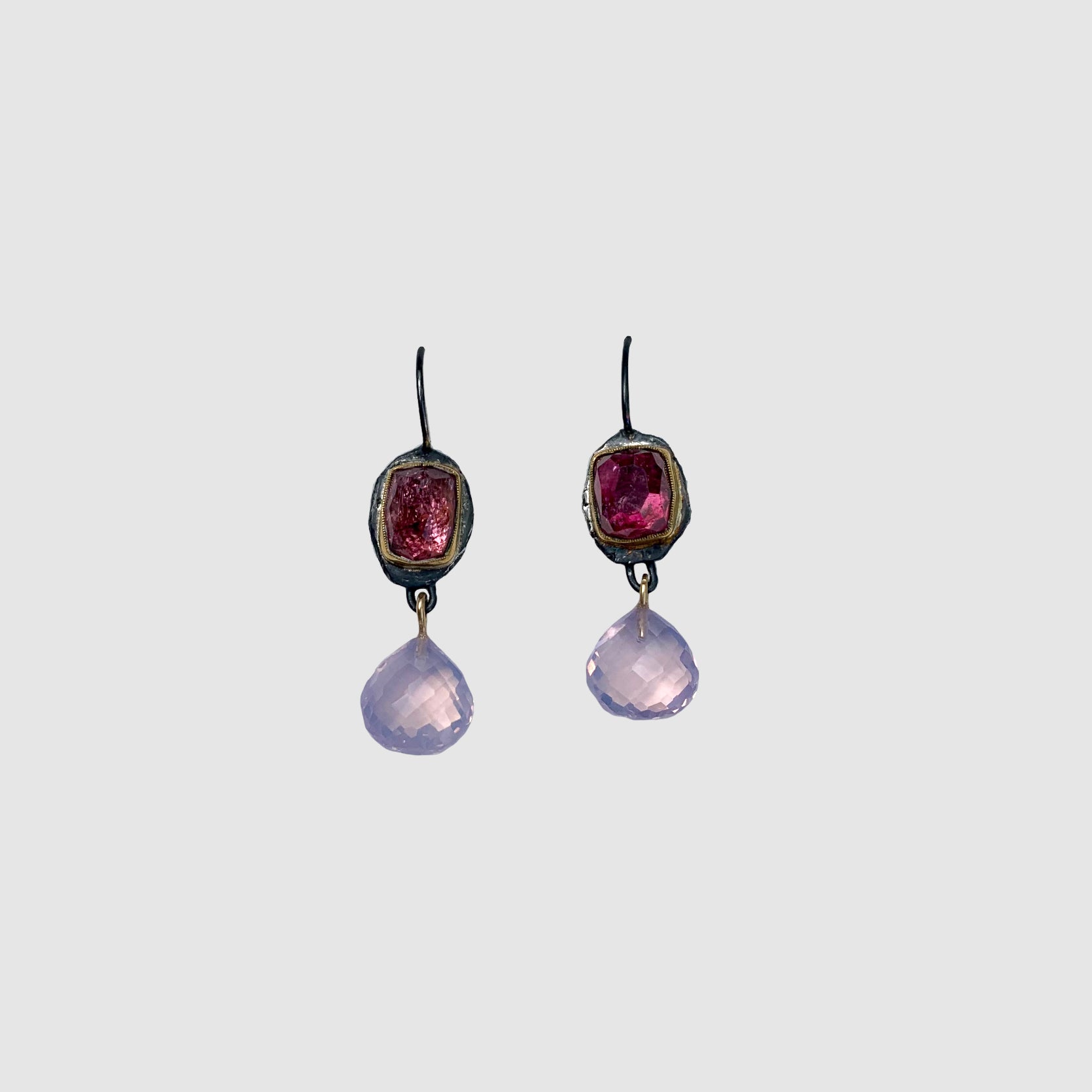 HEIRLOOM // AMETHYST & PINK TOURMALINE EARRINGS