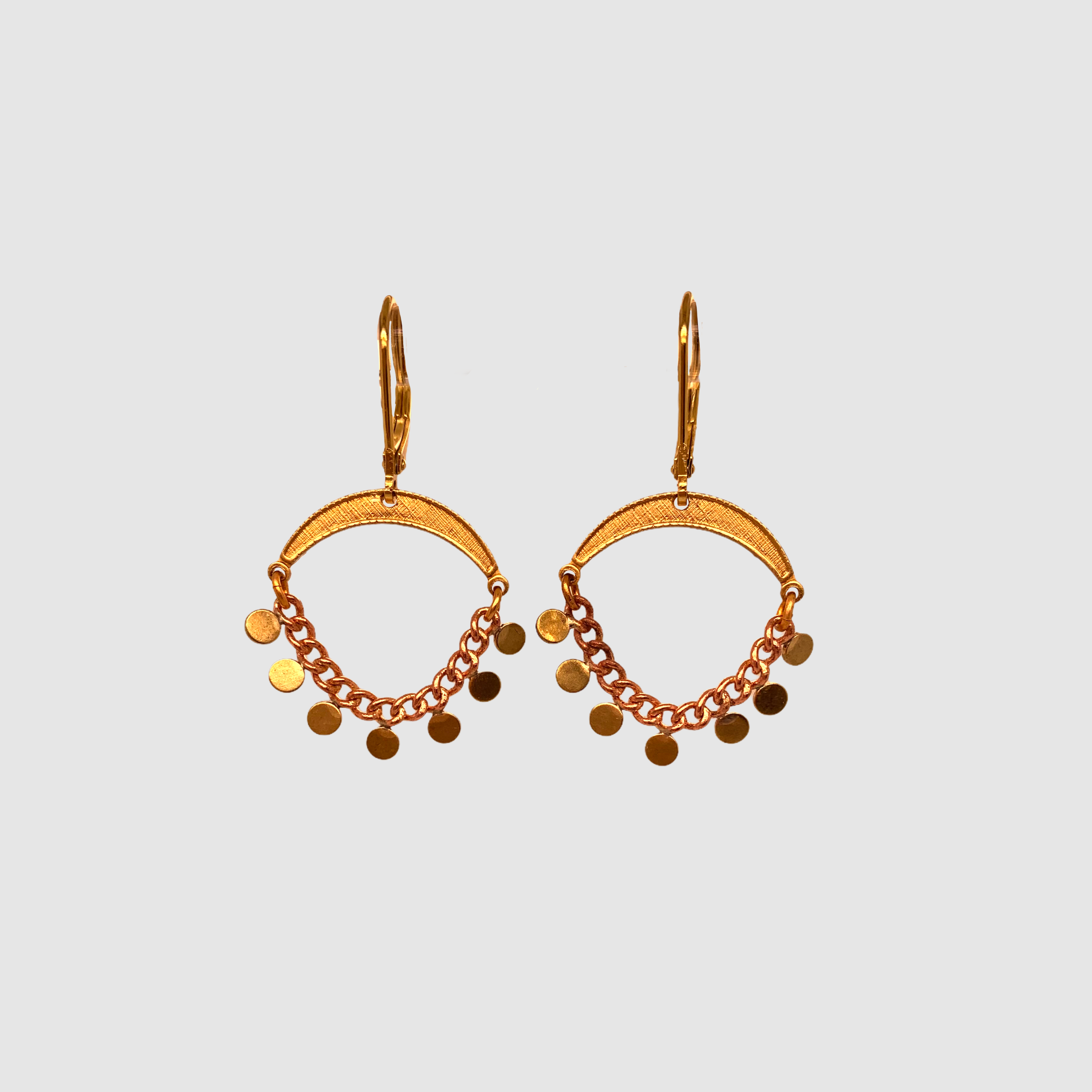 DELUXE BRASS EARRINGS // MEDIUM // GYPSY HOOP