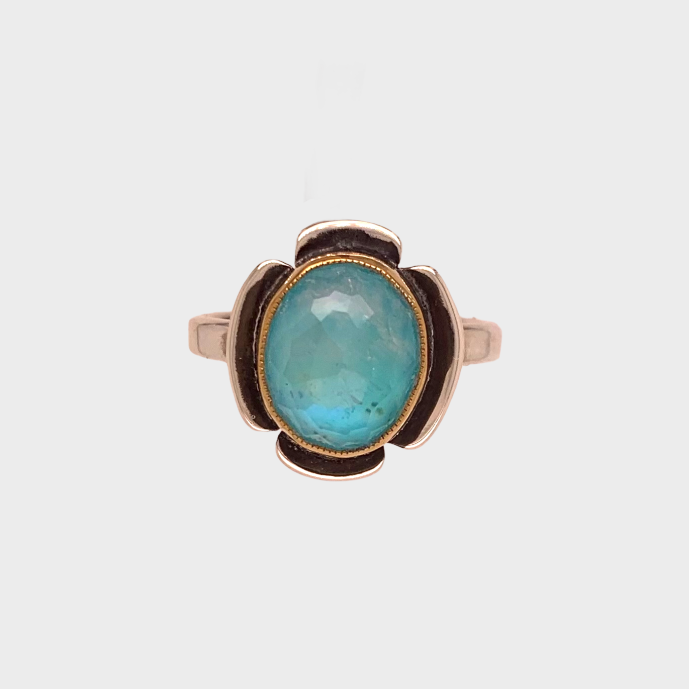 HEIRLOOM RING // FLOWER // MOONSTONE & TURQUOISE