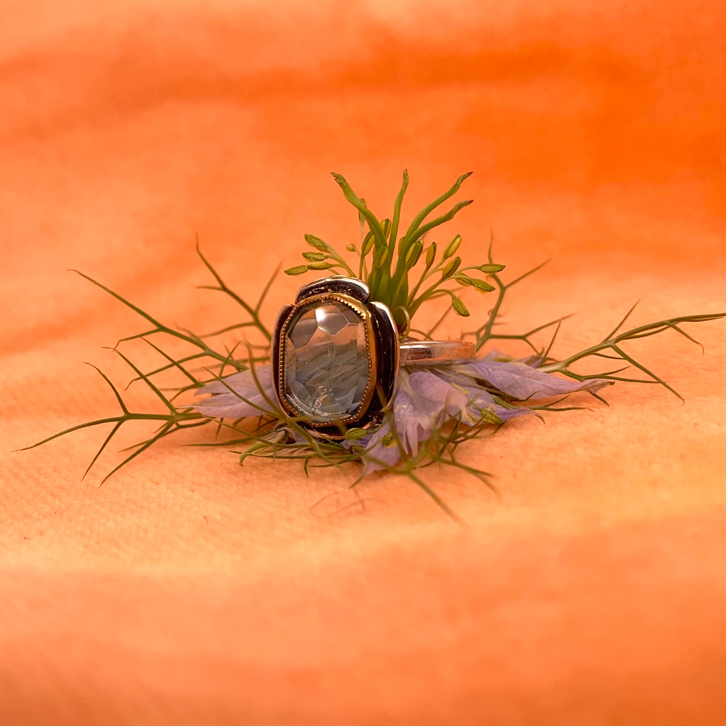 HEIRLOOM RING // FLOWER // AQUAMARINE