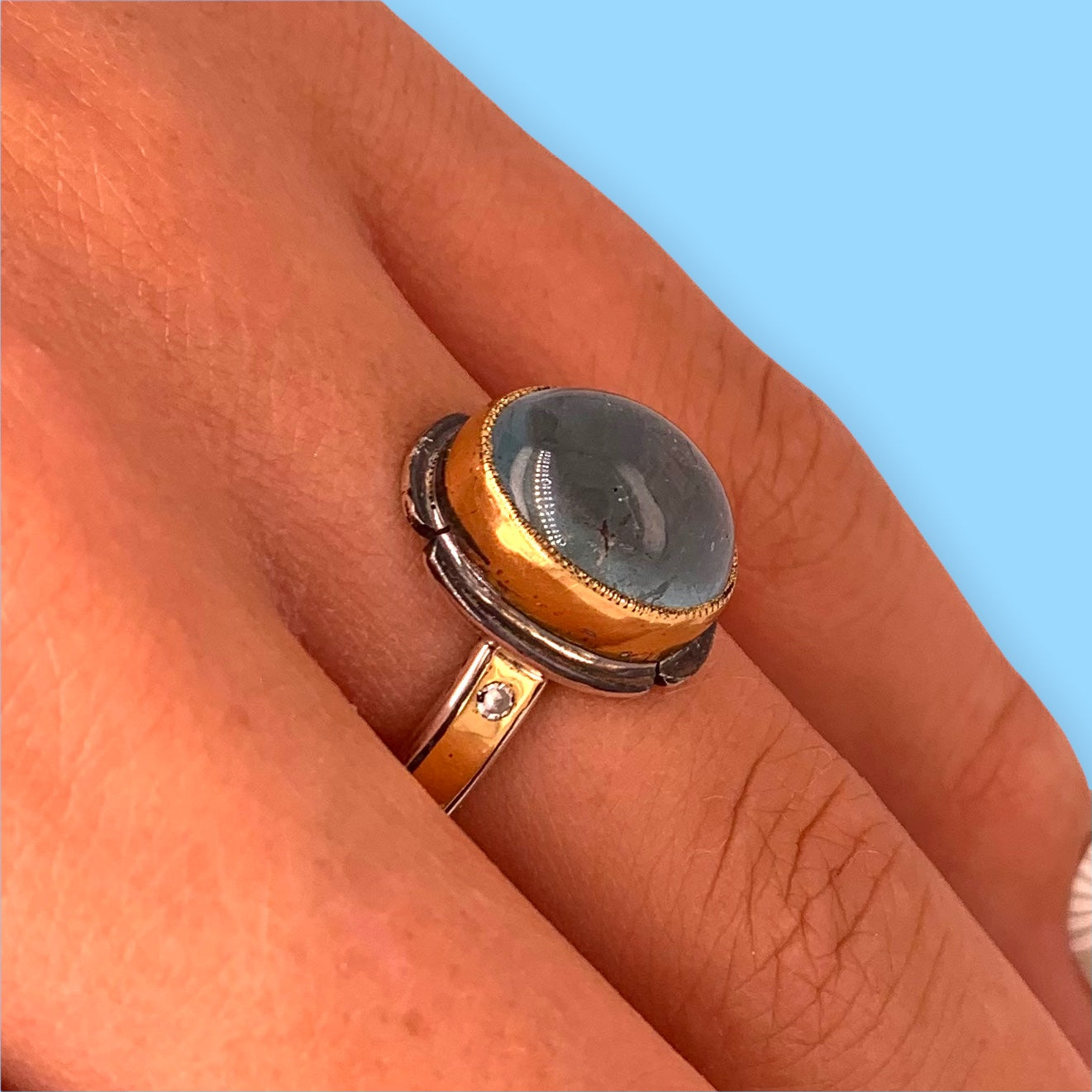 HEIRLOOM RING // FLOWER // AQUAMARINE