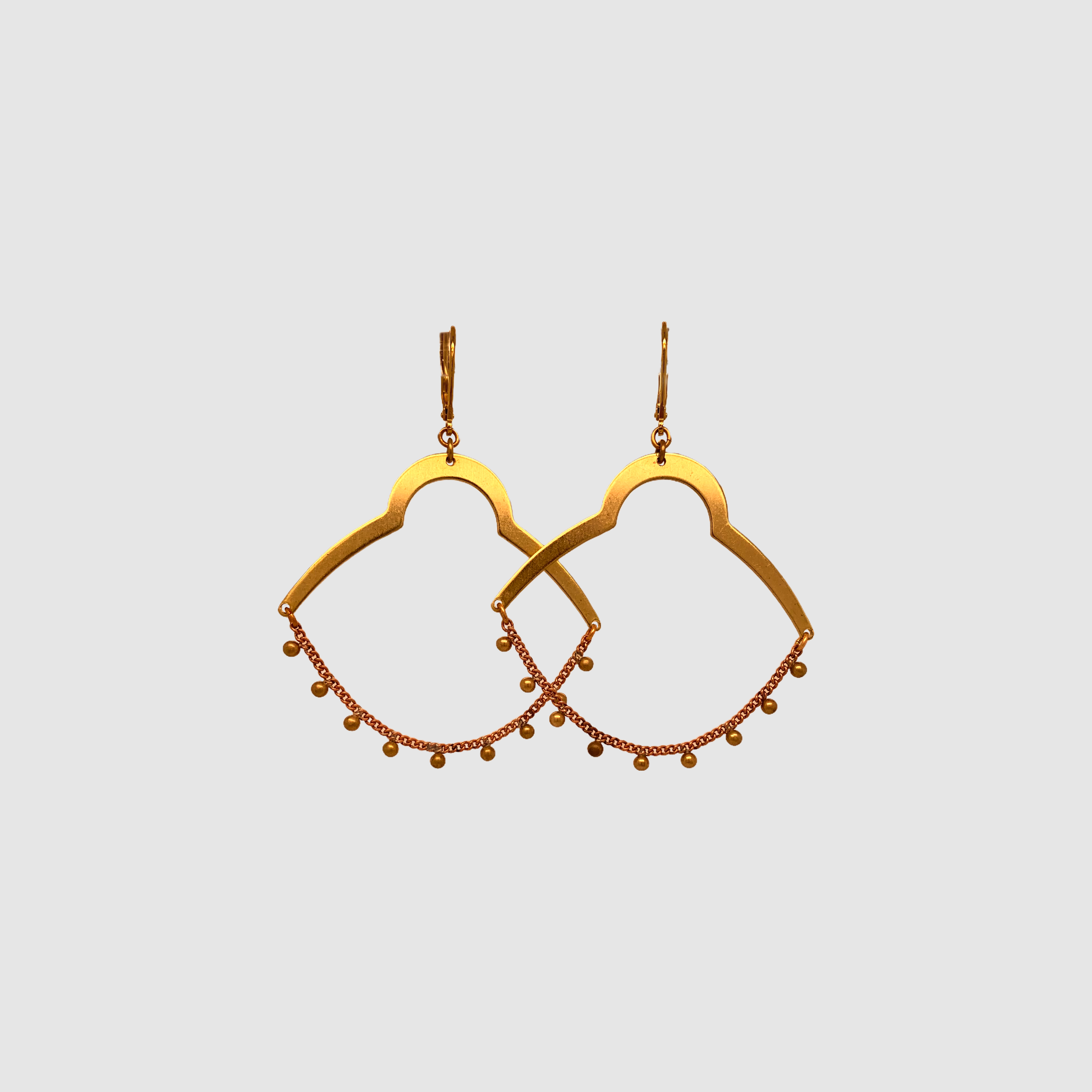 DELUXE BRASS EARRINGS // LARGE // GYPSY HOOP