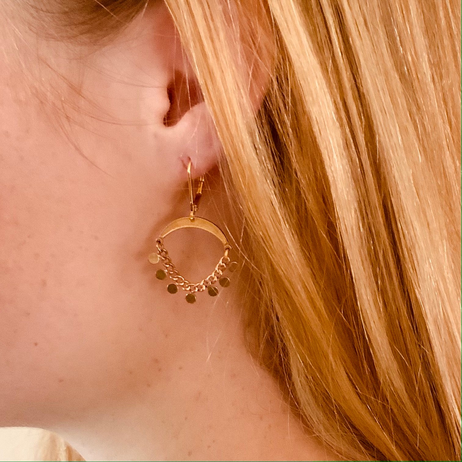 DELUXE BRASS EARRINGS // MEDIUM // GYPSY HOOP