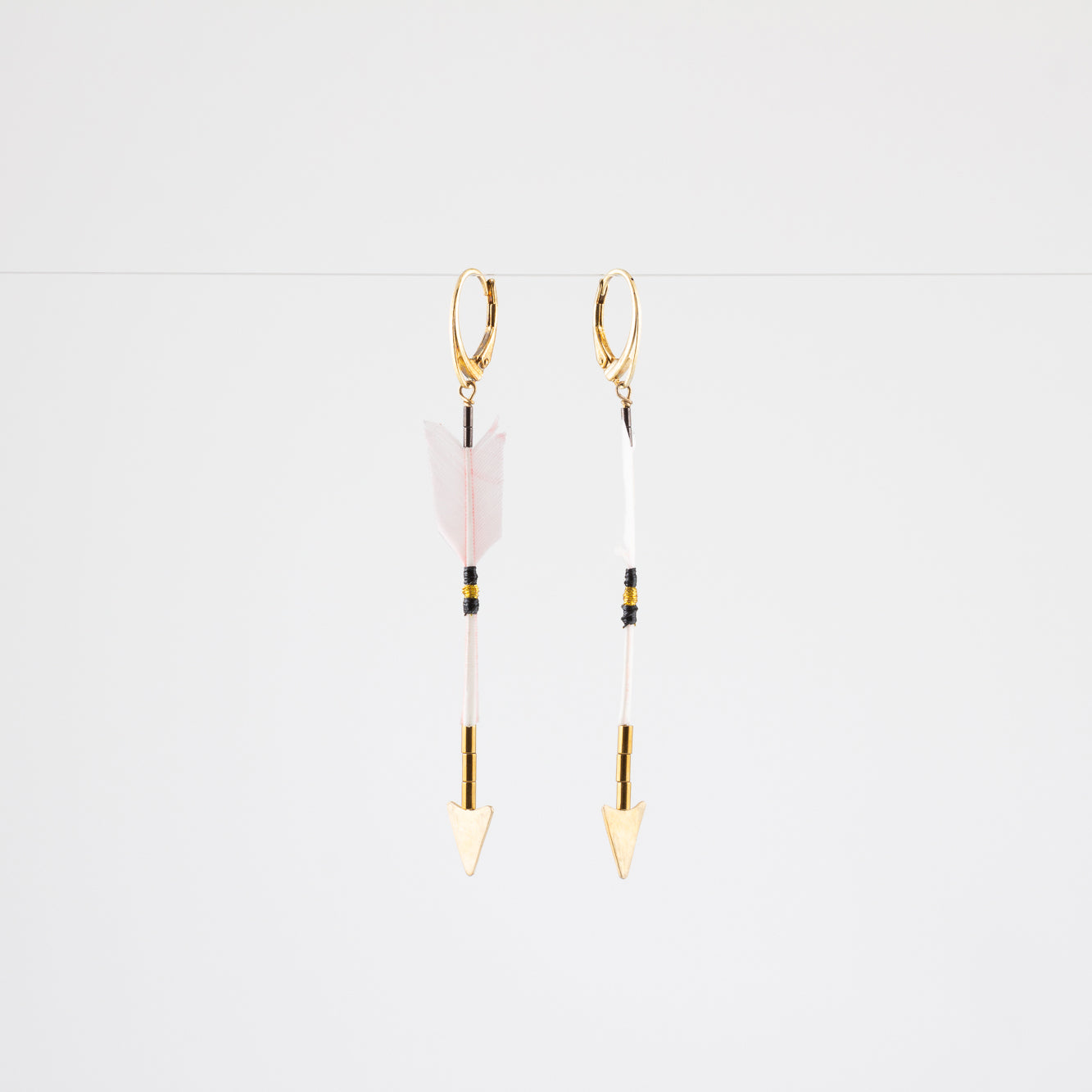 FEATHER ARROW EARRINGS // DESERT ROSE // VERMEIL