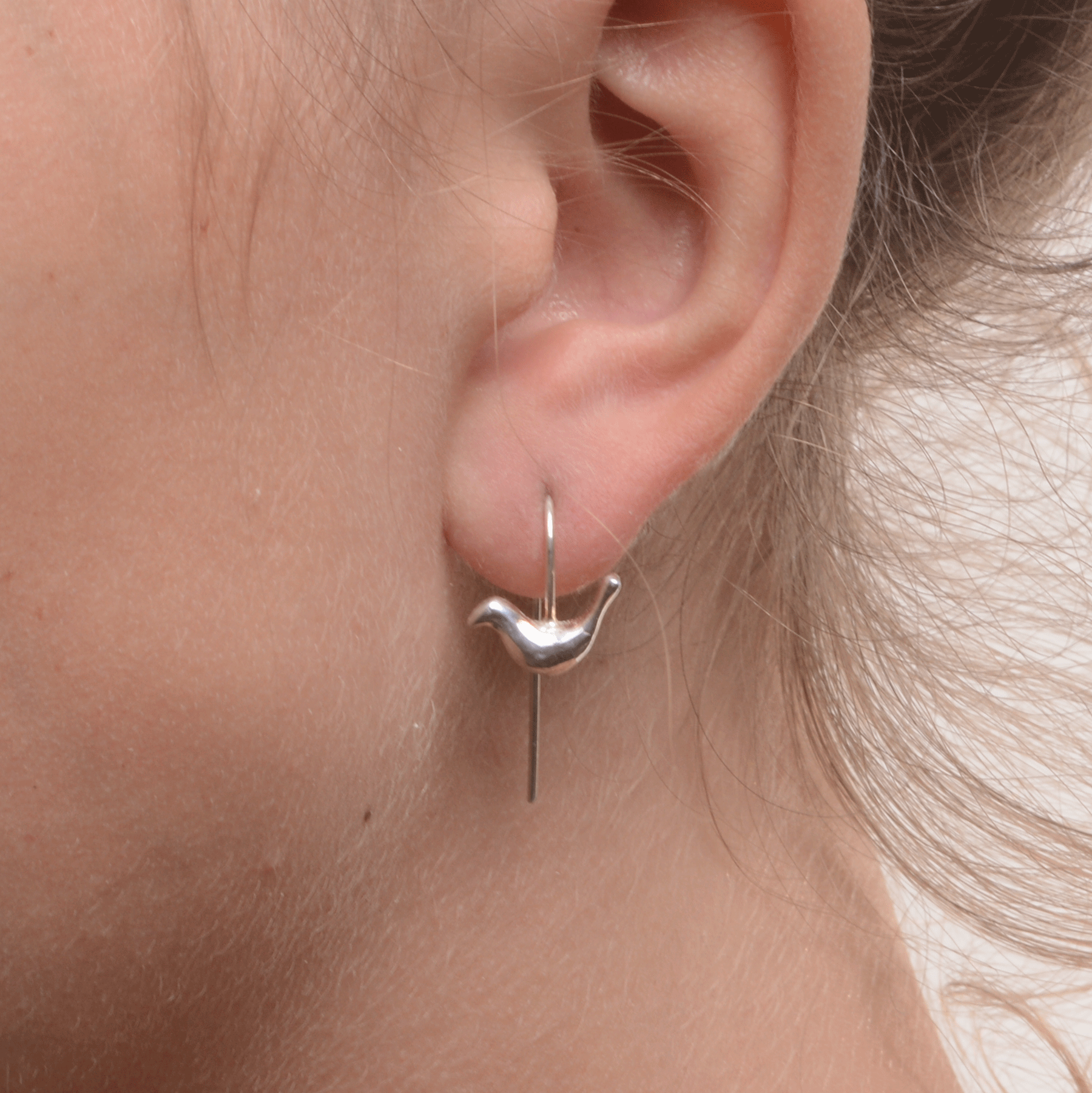 FOLK BIRD // SILVER EARRINGS
