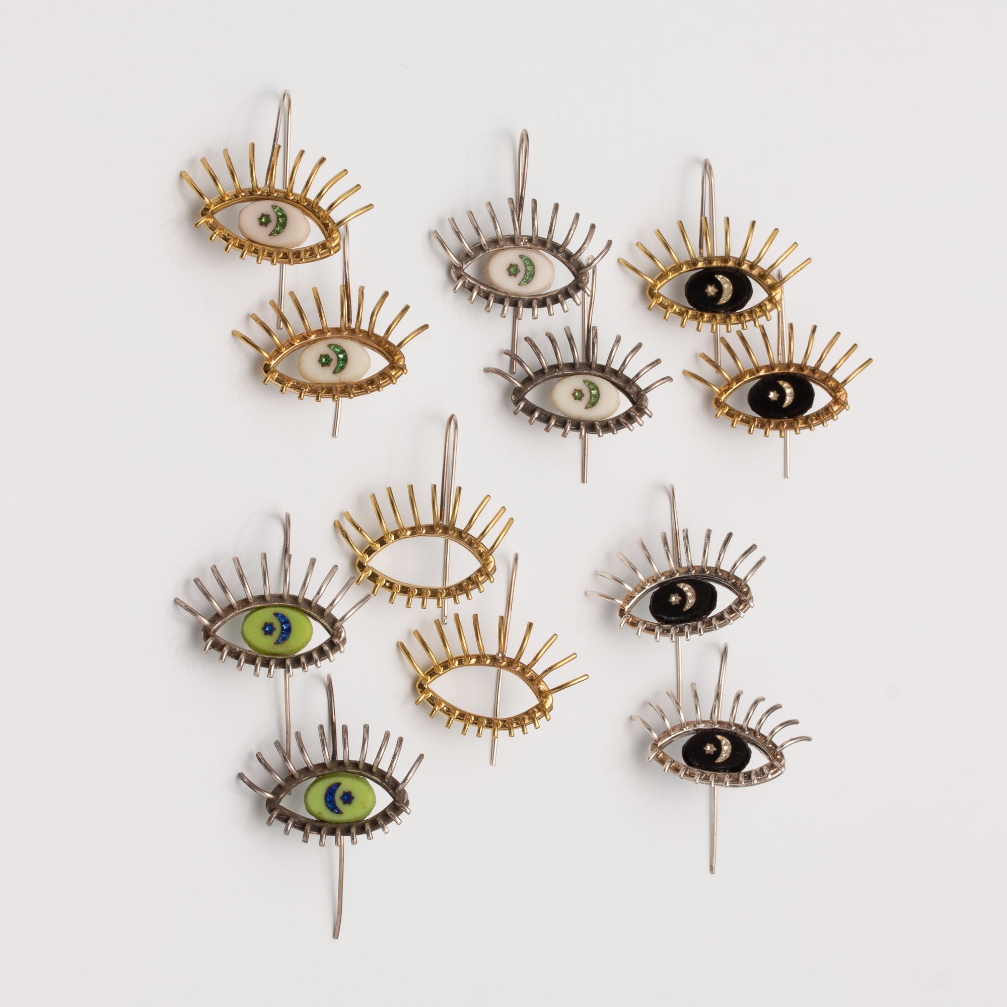 "20/20" // SILVER EARRINGS // BLACK & WHITE INTAGLIO