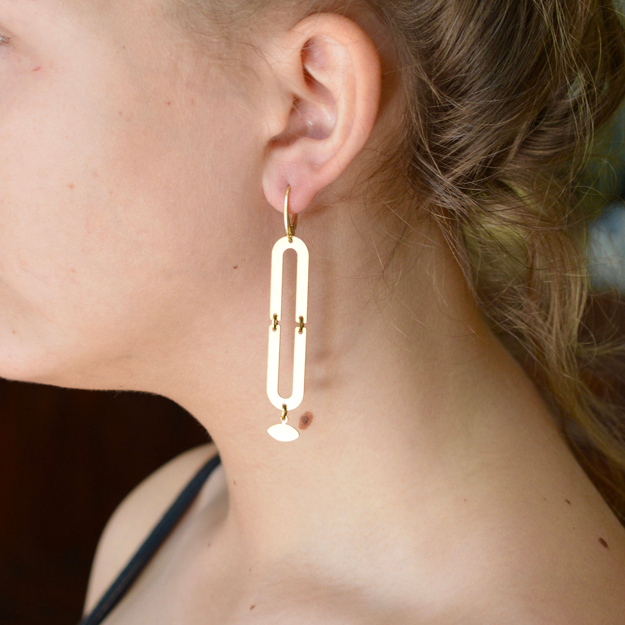 DELUXE BRASS EARRINGS // OVAL