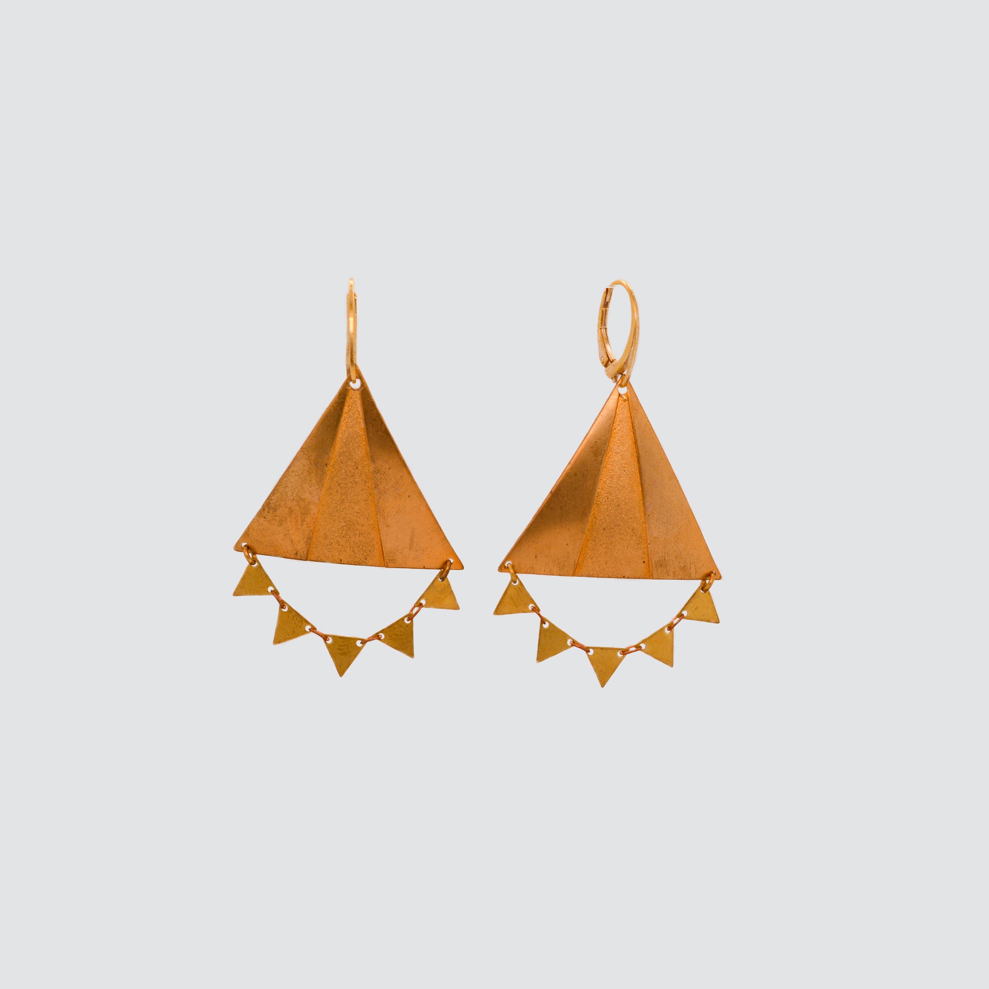 DELUXE BRASS EARRINGS // TRIANGLE