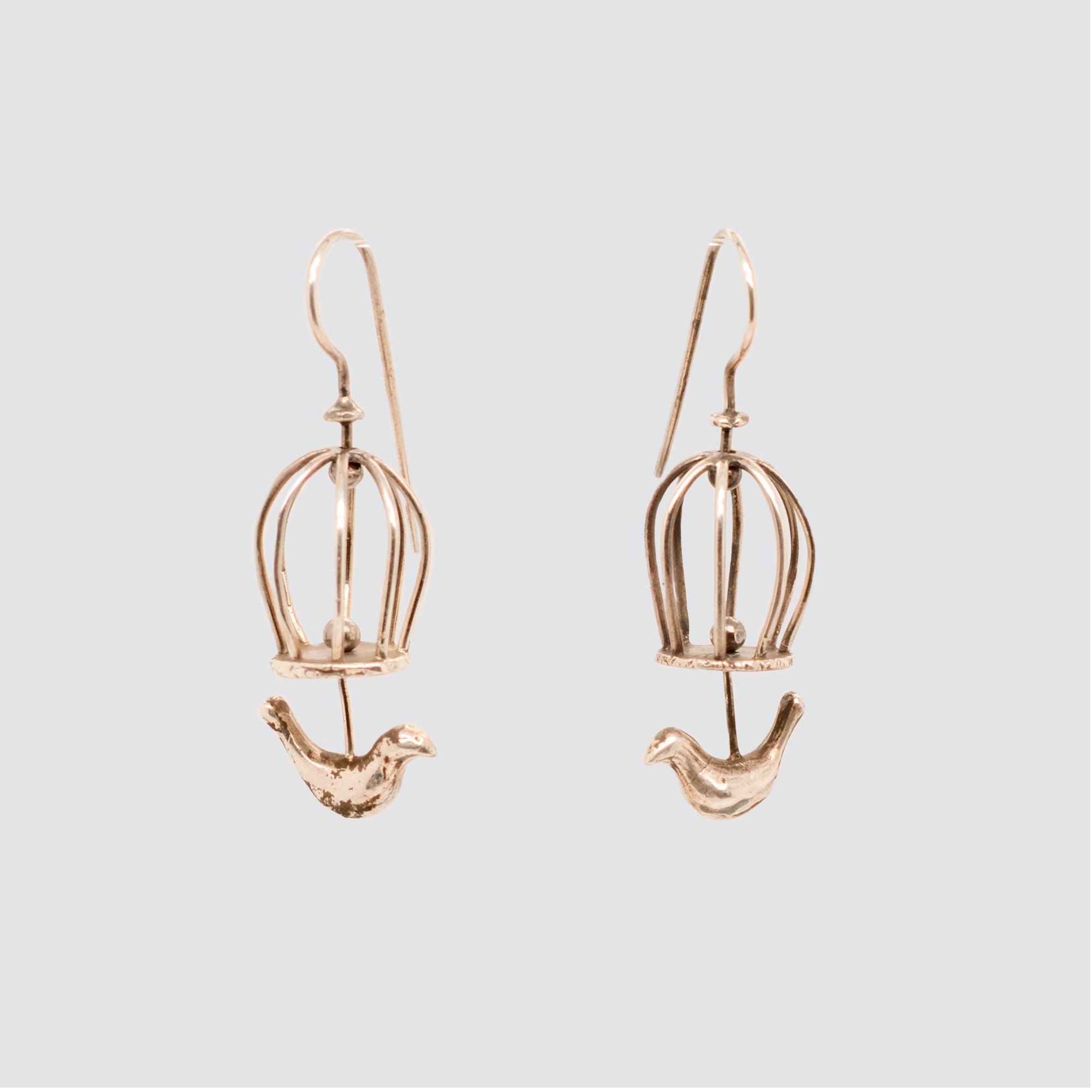 BIRD OUT OF CAGE // SILVER EARRINGS