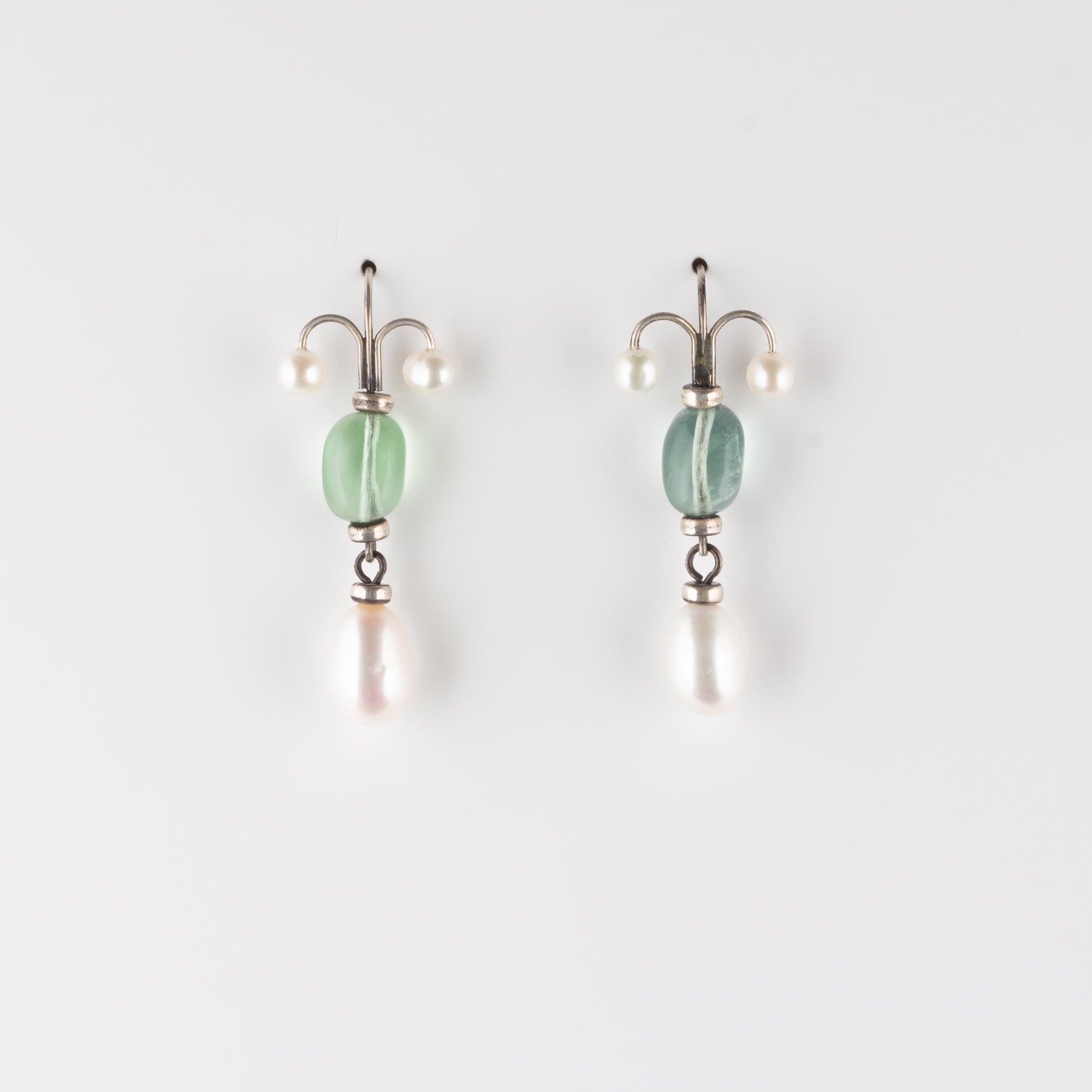 FIONA // FLUORITE & PEARL EARRINGS