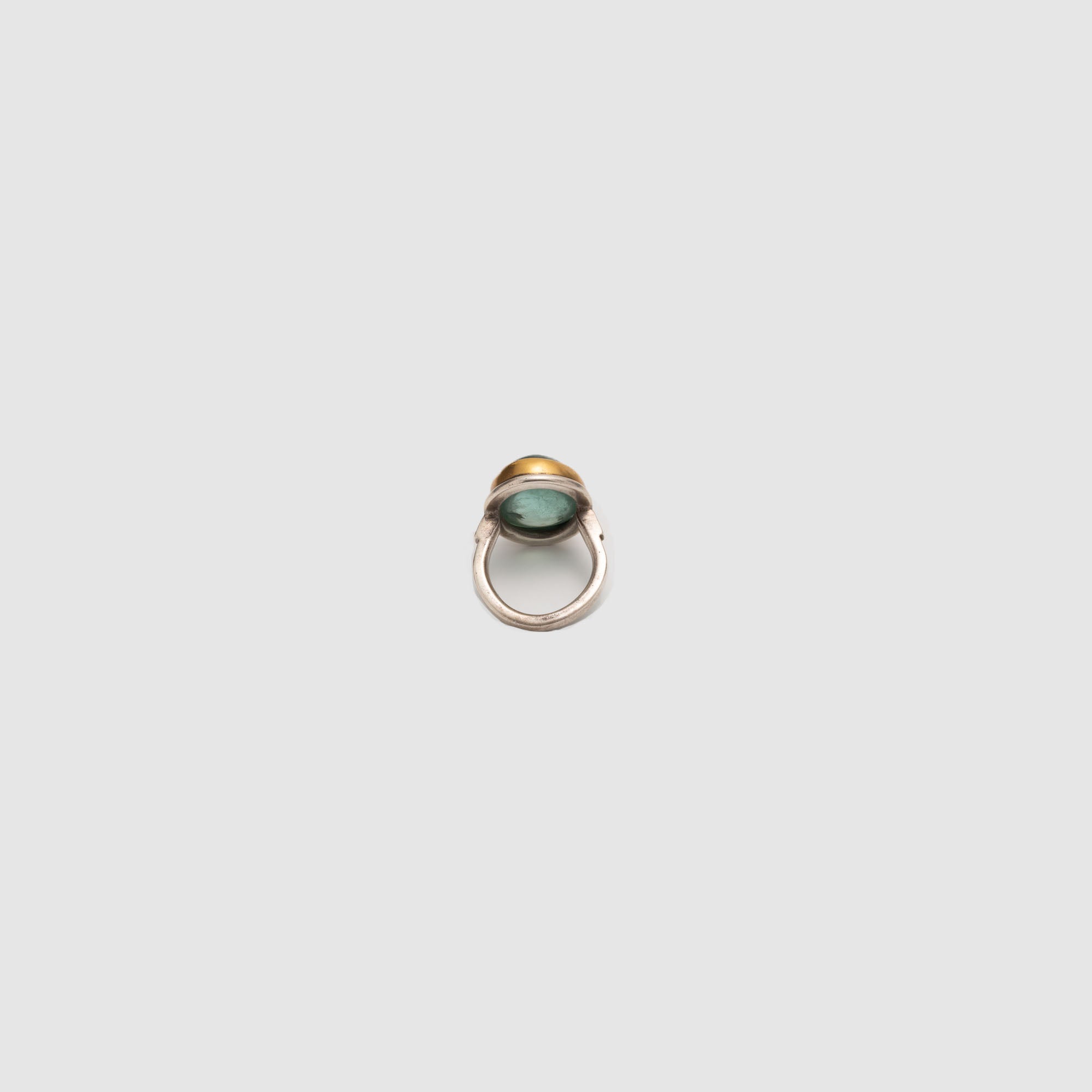 GREEN AQUAMARINE // 22K SILVER RING