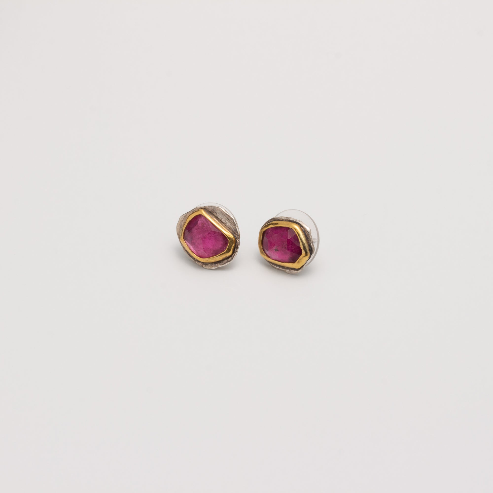 VIOLA // PINK TOURMALINE STUD EARRINGS