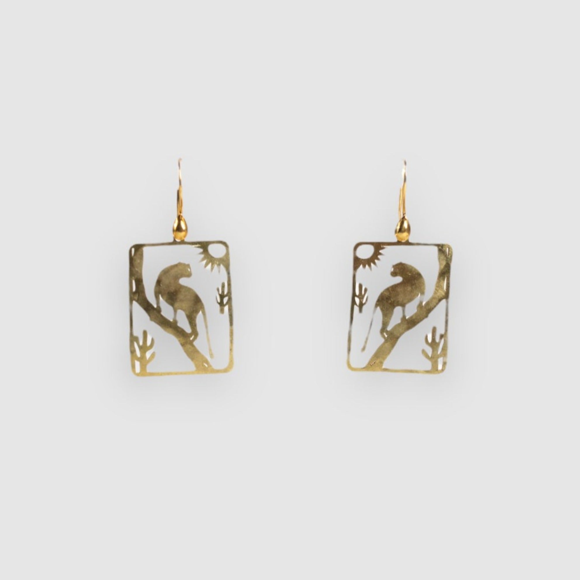 PANTERA EARRINGS// BRASS