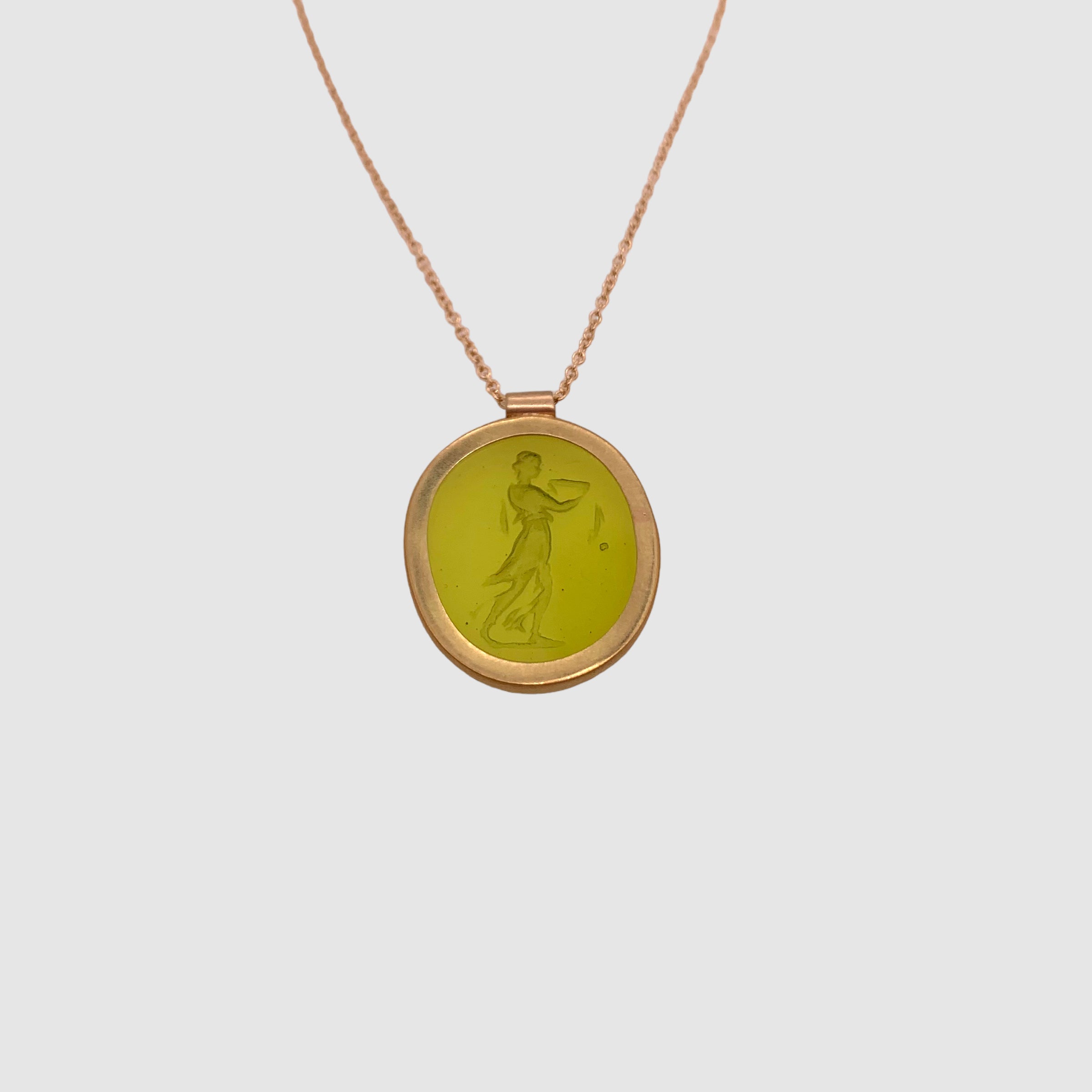 HEIRLOOM INTAGLIO // NECKLACE // GREEN // ARTEMIS