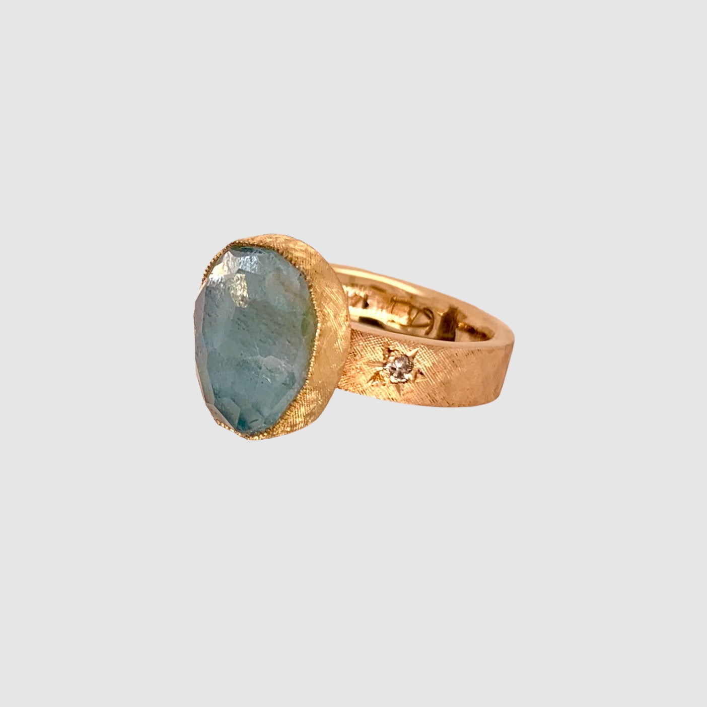 FLORENTINA RING // GOLD // AQUAMARINE