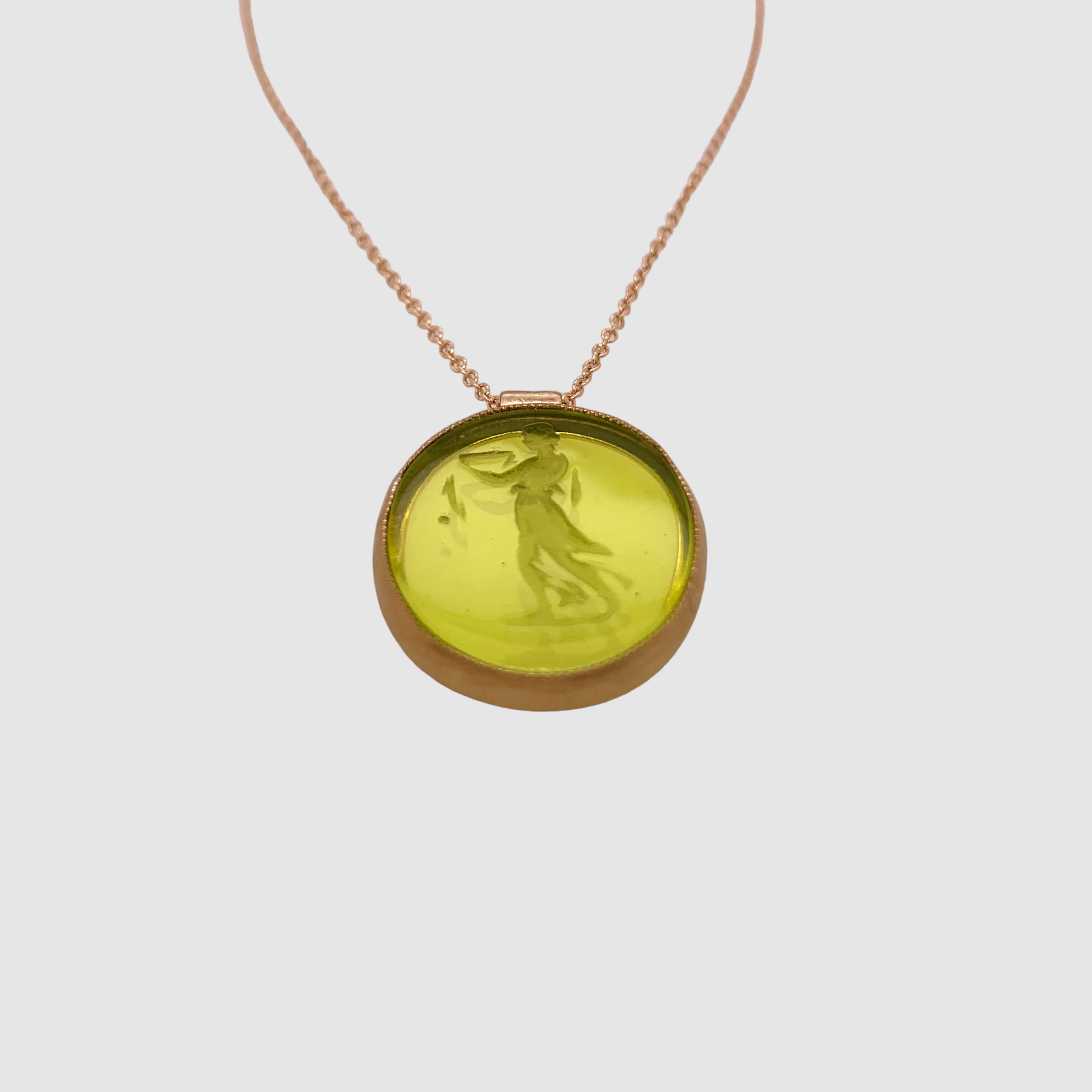 HEIRLOOM INTAGLIO // NECKLACE // GREEN // ARTEMIS