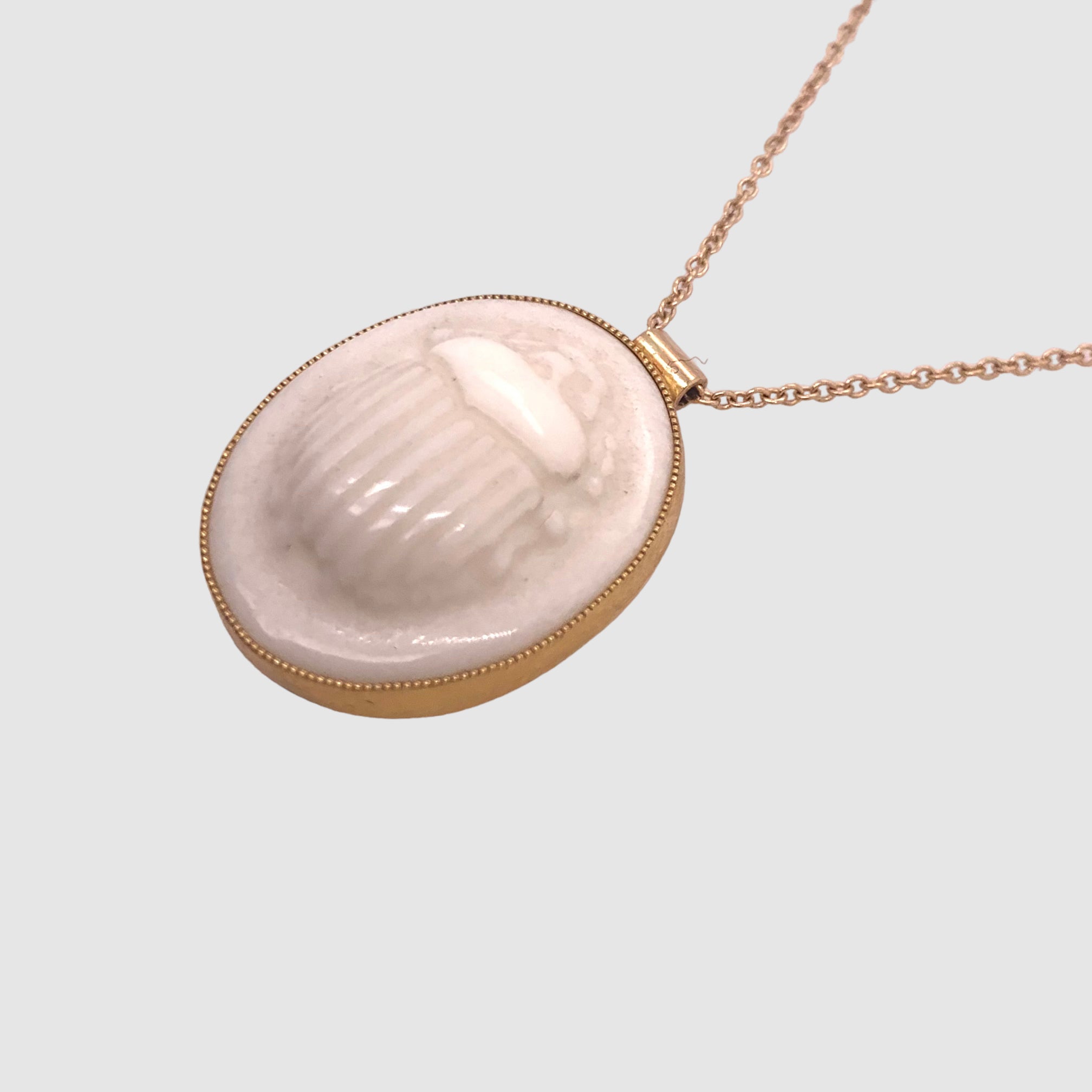 HEIRLOOM INTAGLIO // NECKLACE // WHITE // SCARAB