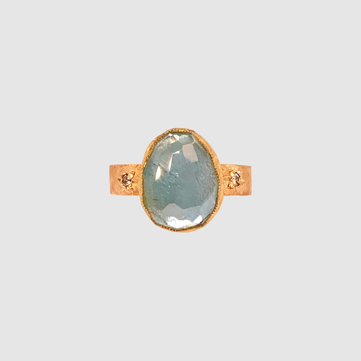 FLORENTINA RING // GOLD // AQUAMARINE