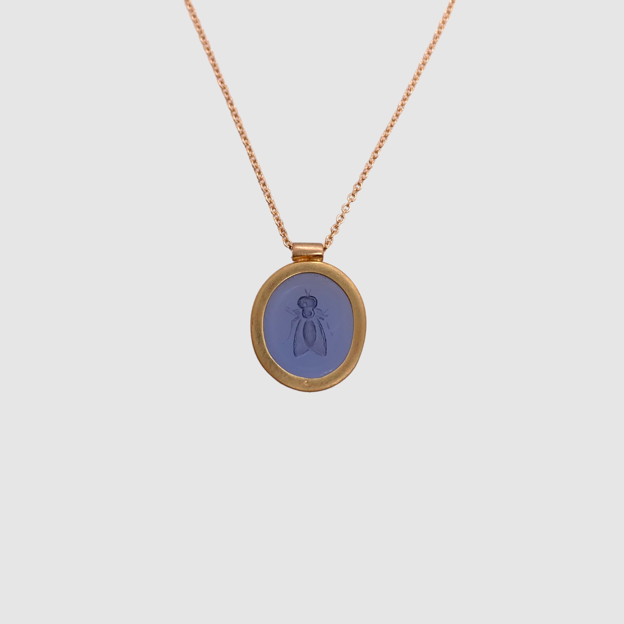 HEIRLOOM INTAGLIO // NECKLACE // BLUE // BEE