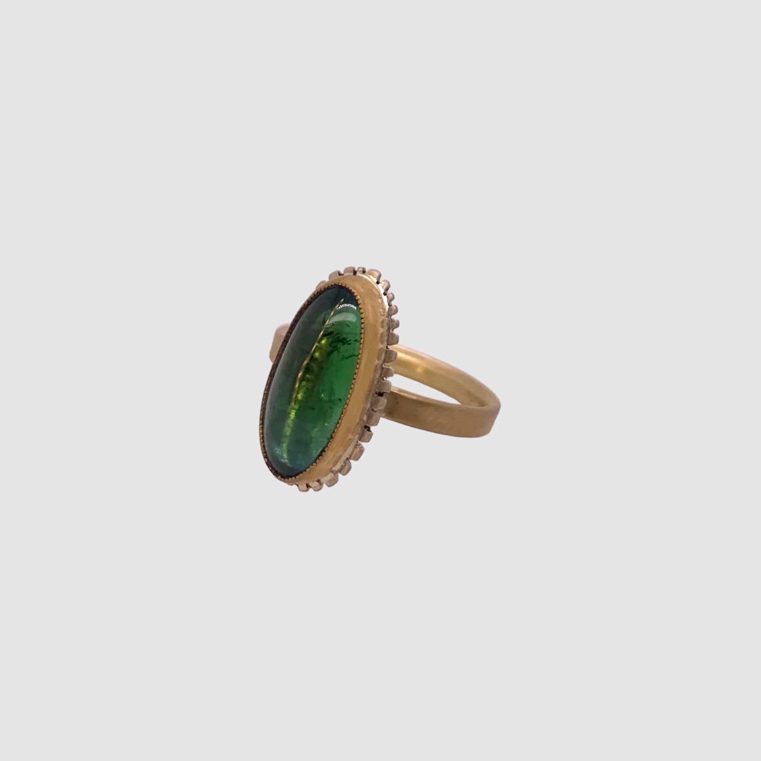 HEIRLOOM RING // FLOWER // GREEN BLUE TOURMALINE