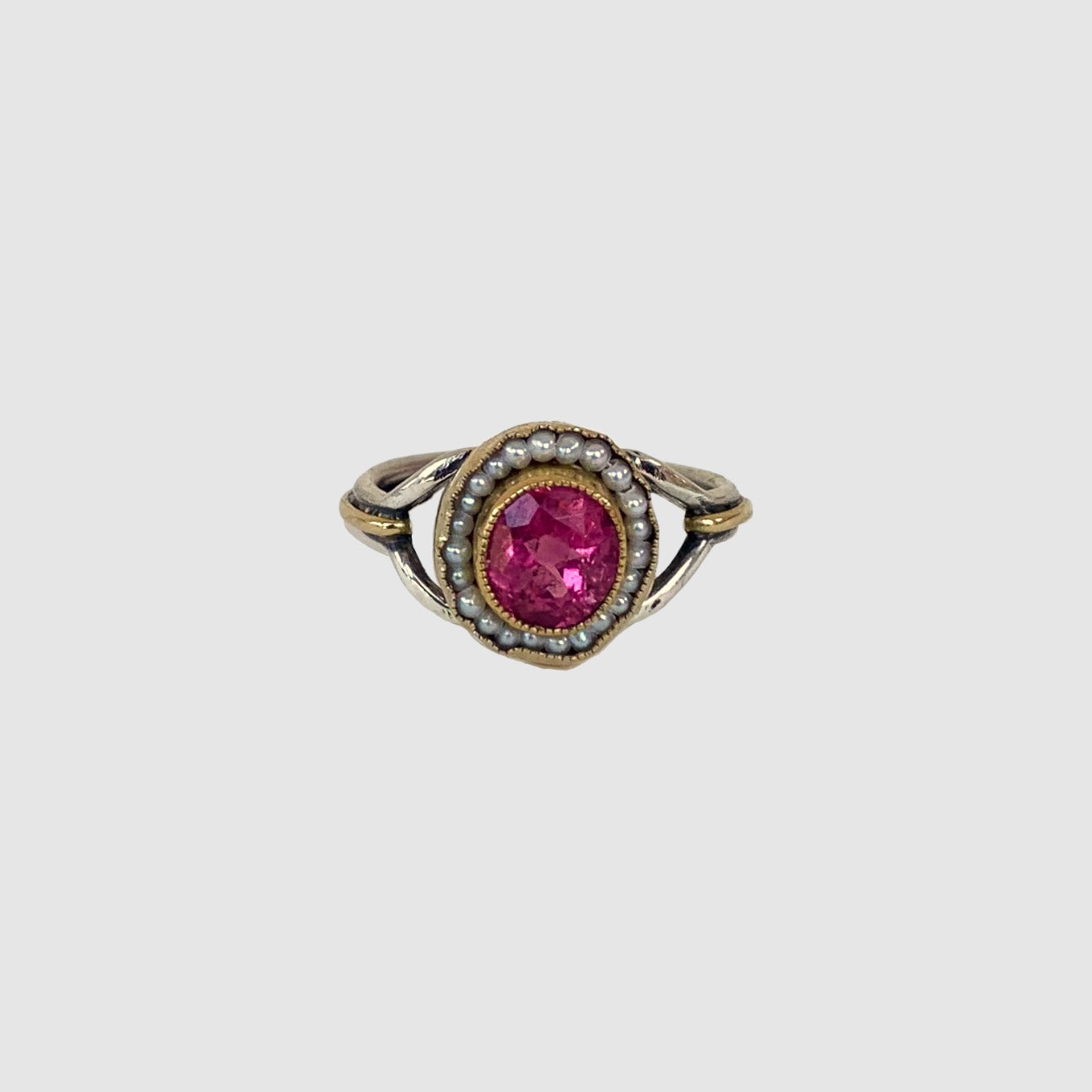 HEIRLOOM RING // PEARLS // 22K // PINK TURMALINE