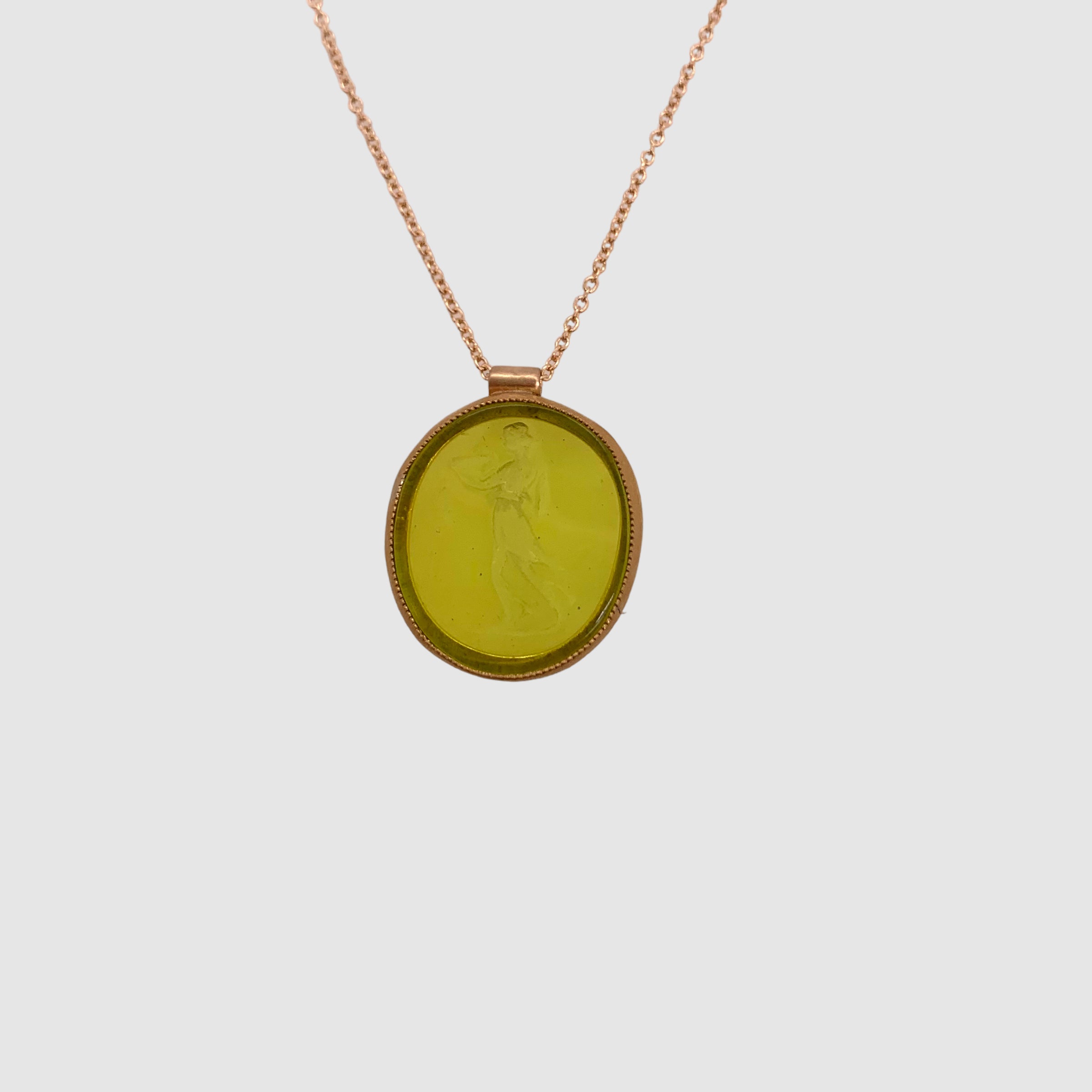 HEIRLOOM INTAGLIO // NECKLACE // GREEN // ARTEMIS