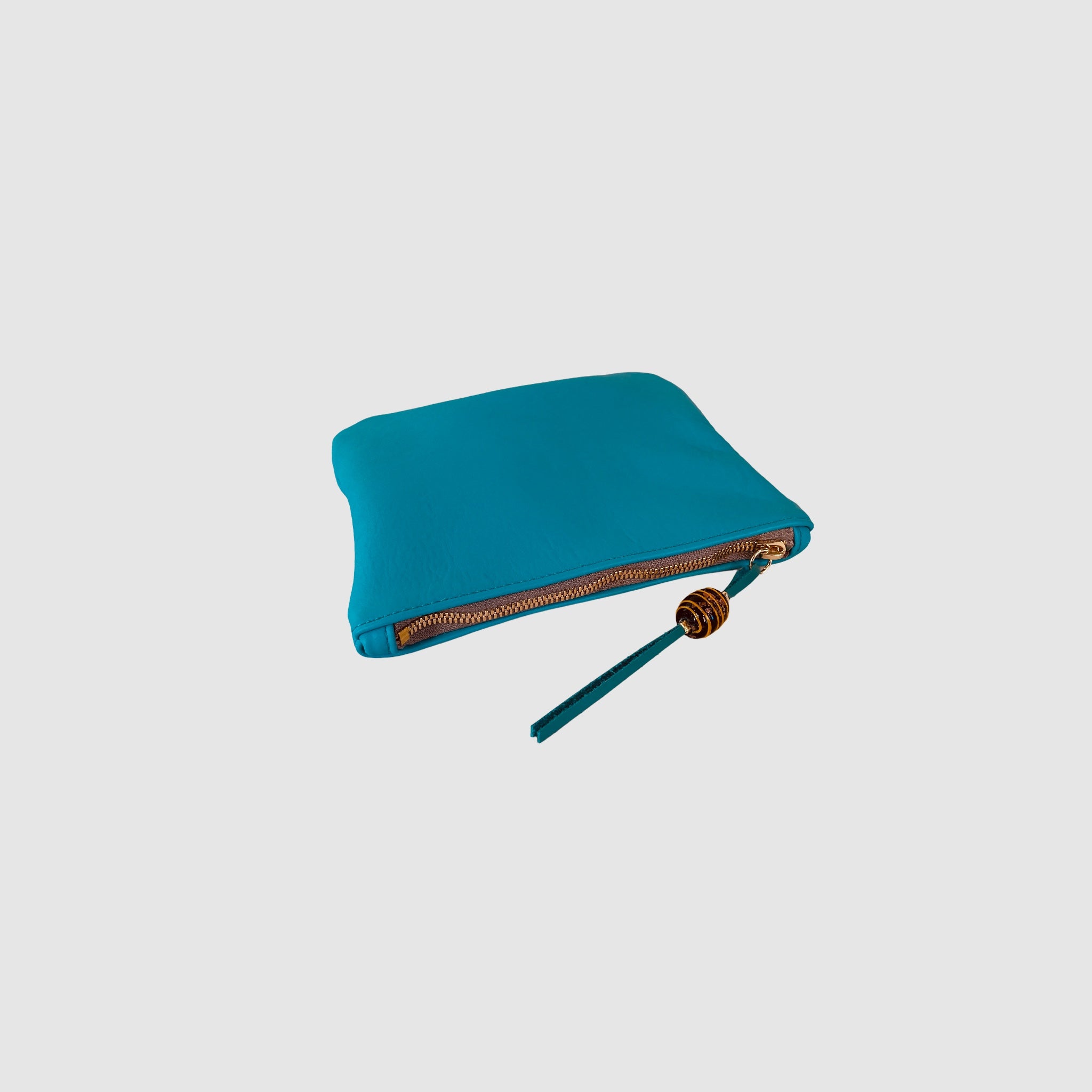 TURQUOISE BEAD PULL CLUTCH // SMALL