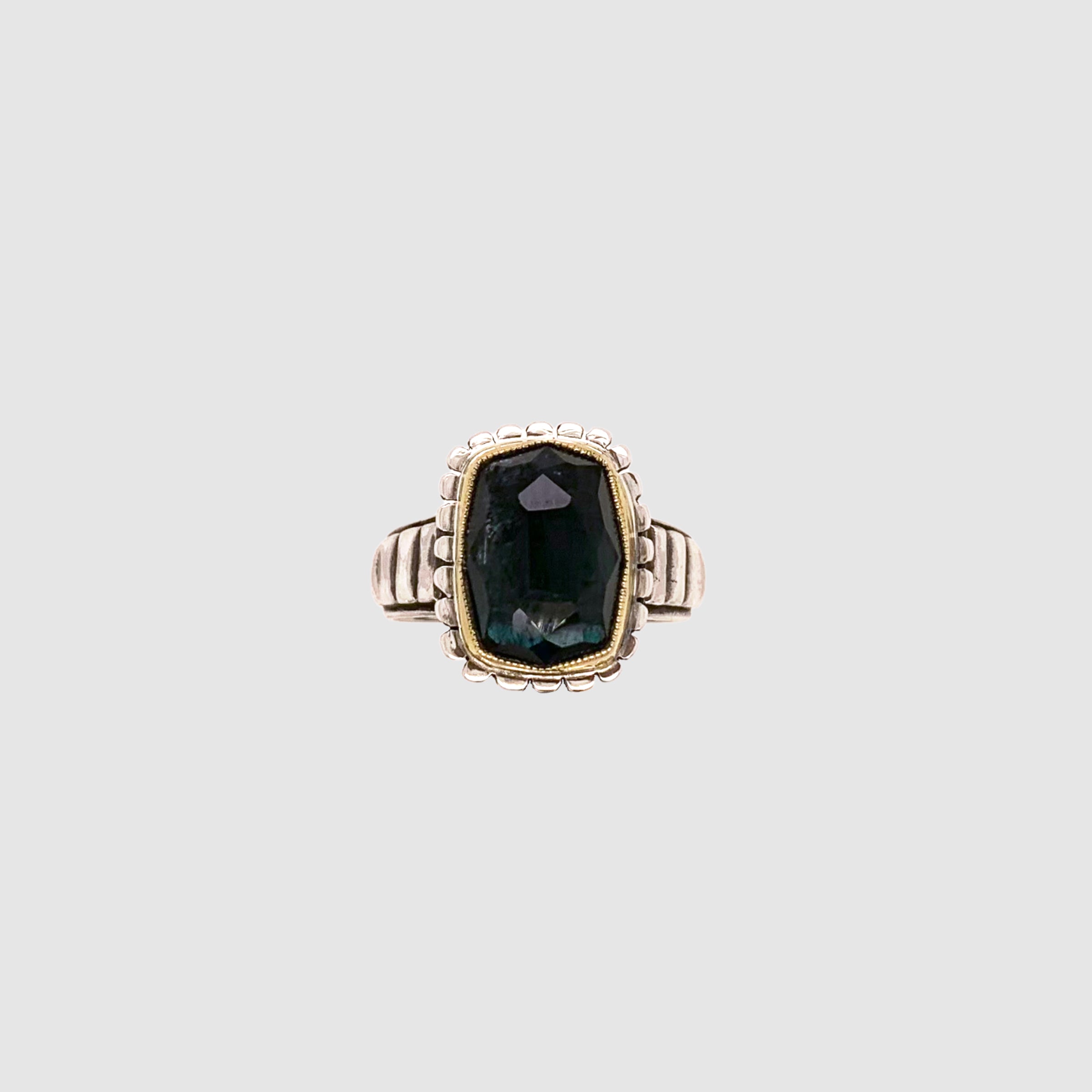 HEIRLOOM RING // FLOWER // BLUE GREEN TOURMALINE
