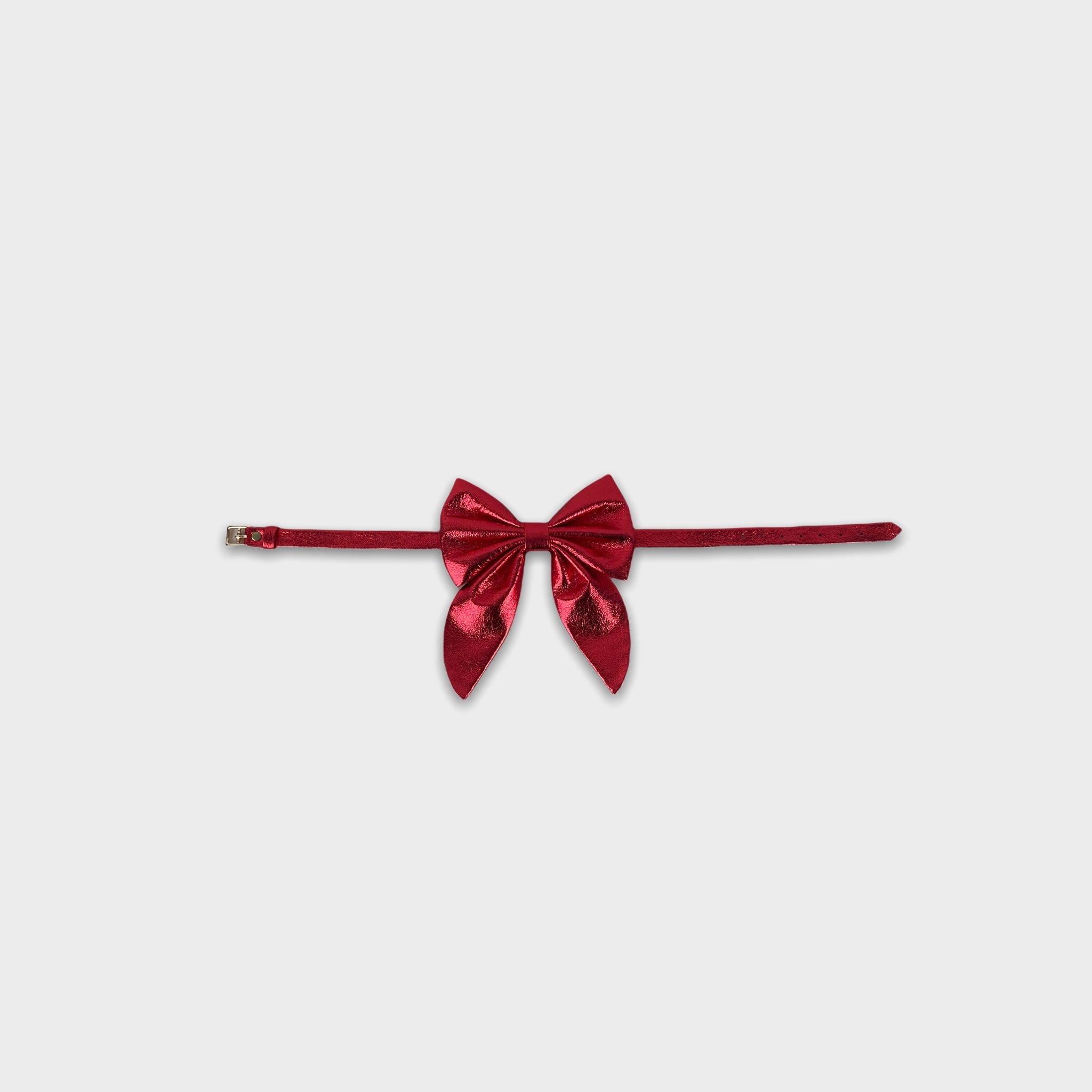 WINGED NECK BOW // PALMER RED