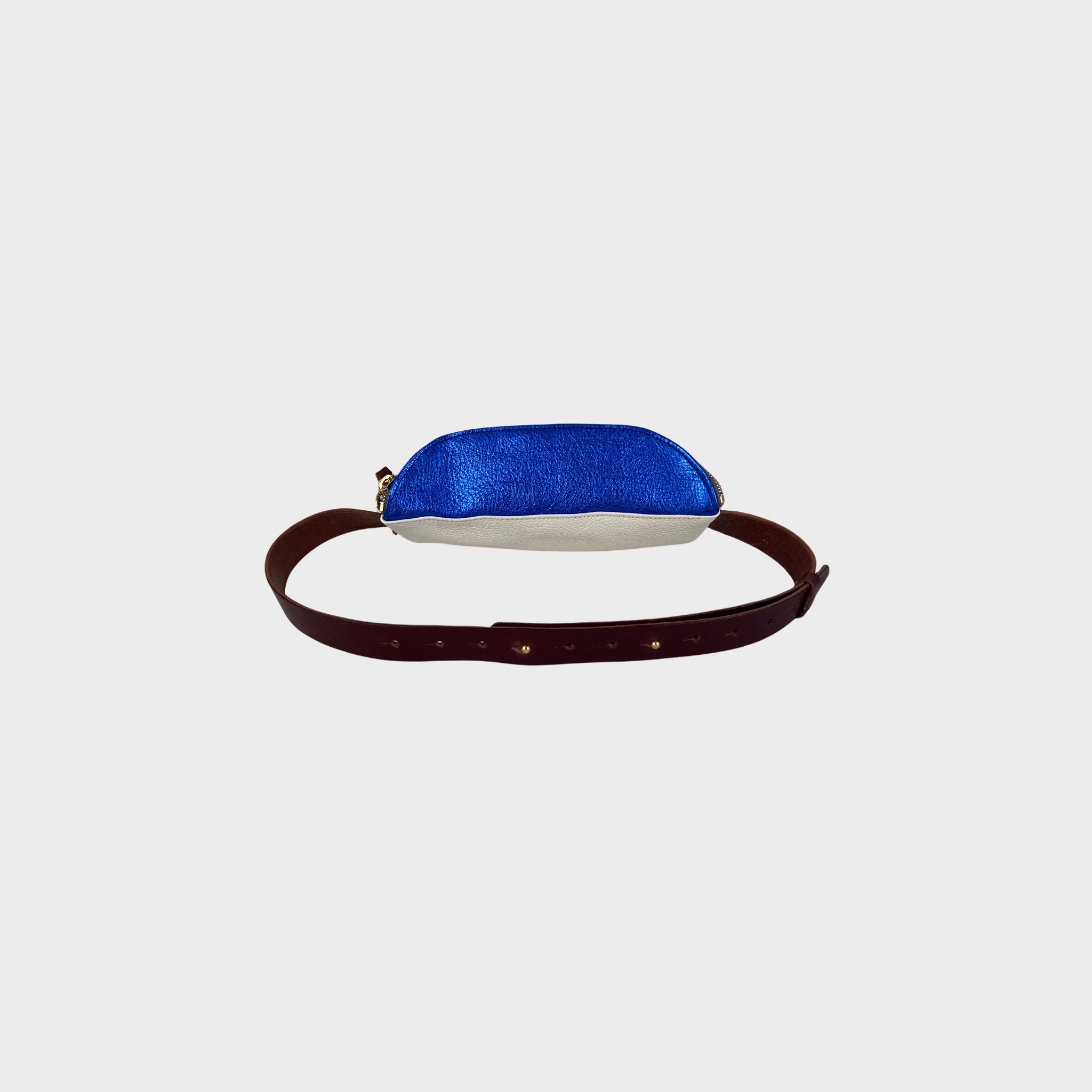 TUCKER BELT BAG // WHITE ELECTRIC BLUE