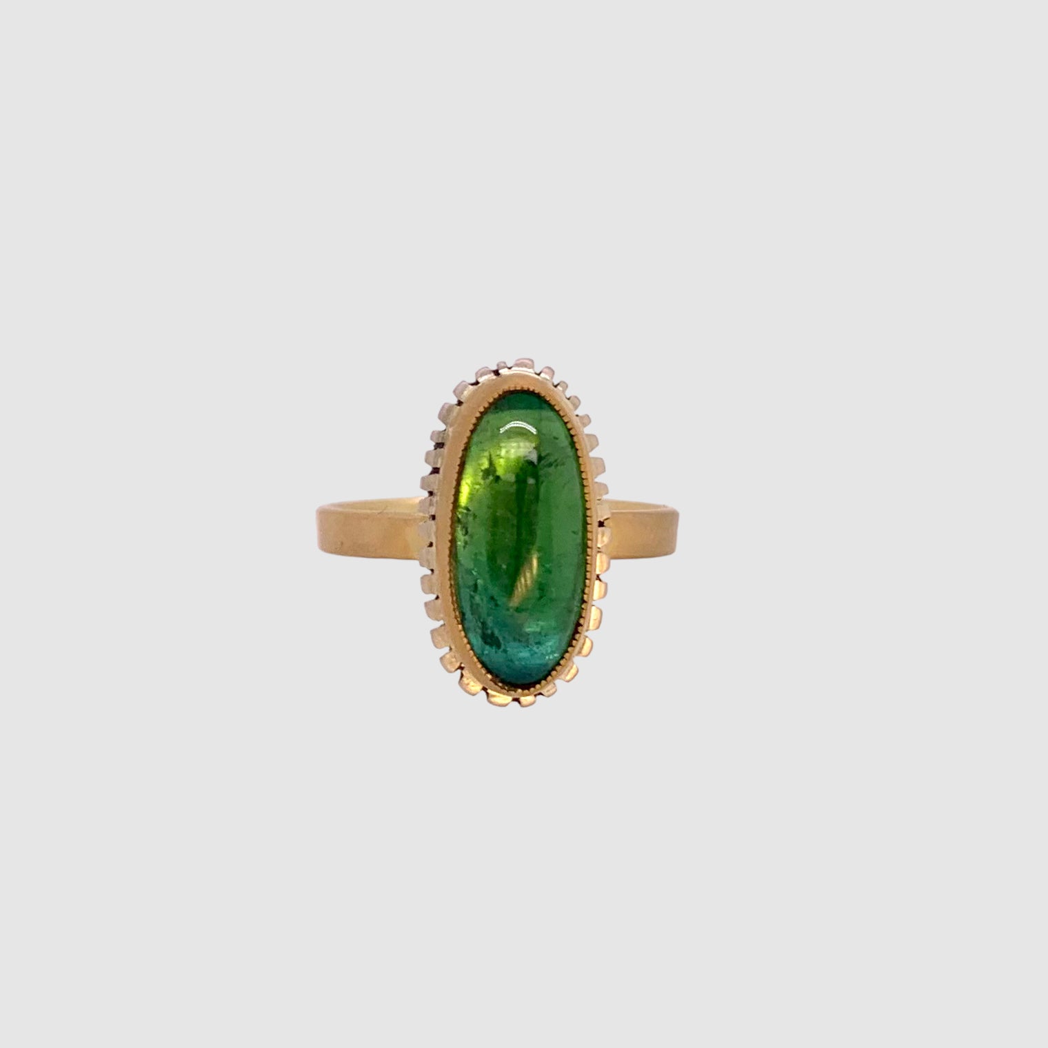 HEIRLOOM RING // FLOWER // GREEN BLUE TOURMALINE