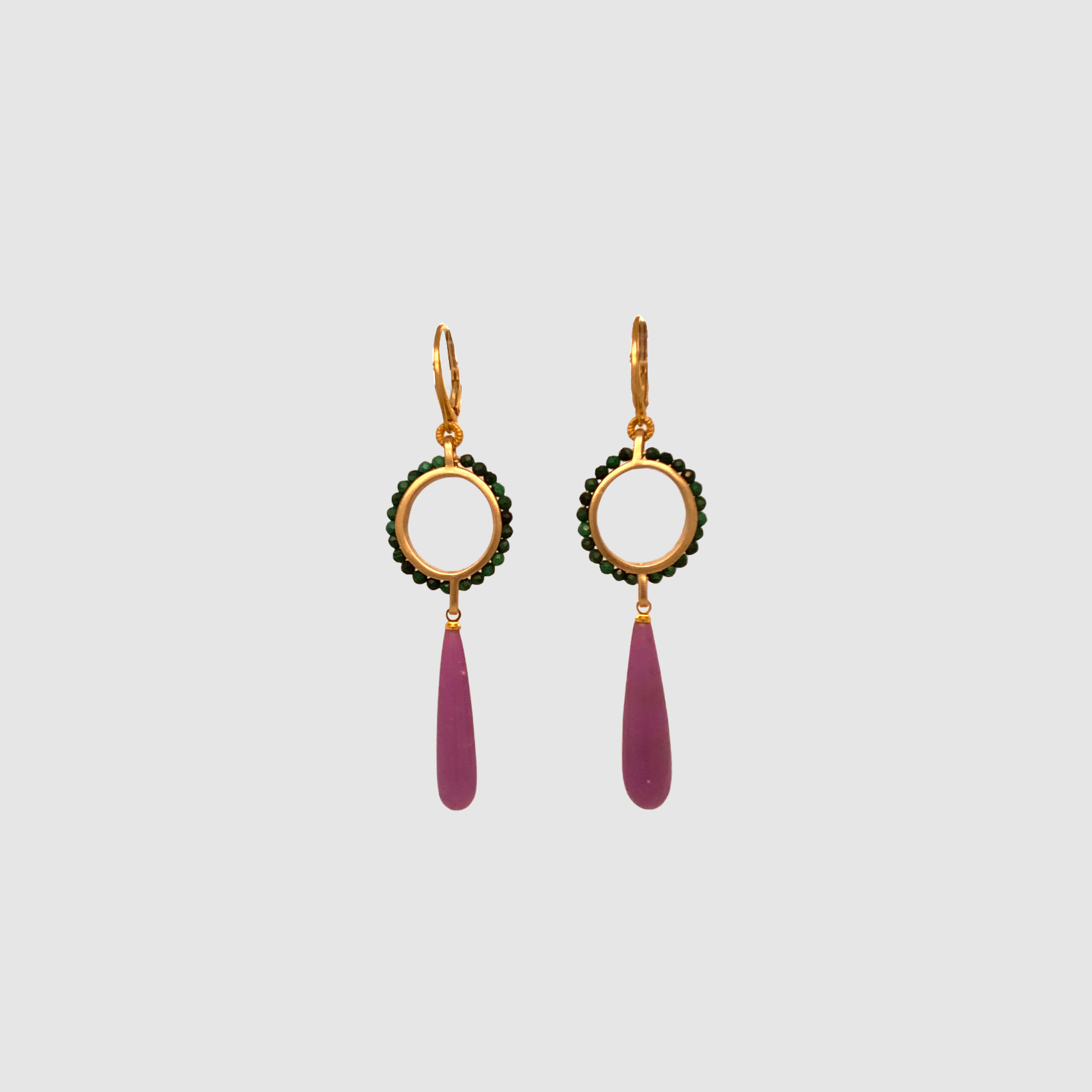 HEIRLOOM EARRINGS // MALACHITE // PHOSPHOSIDERITE // DROP