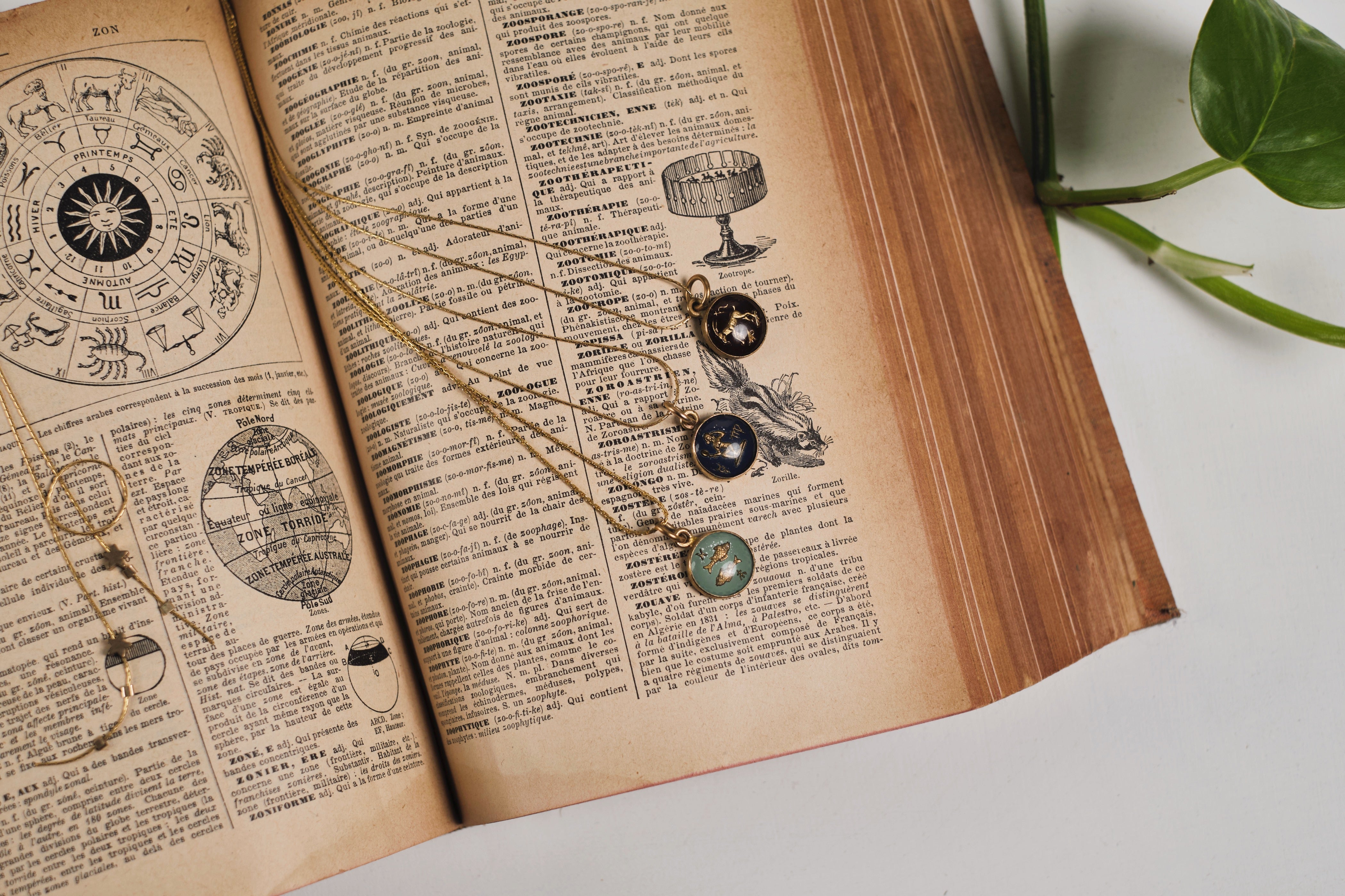 IN THE STARS INTAGLIO NECKLACE// LIBRA