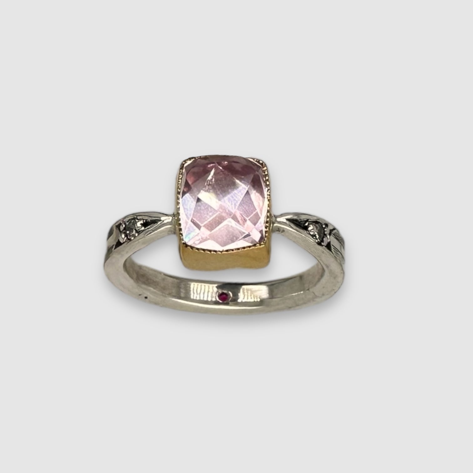 ARROW RING // PINK KUNZITE