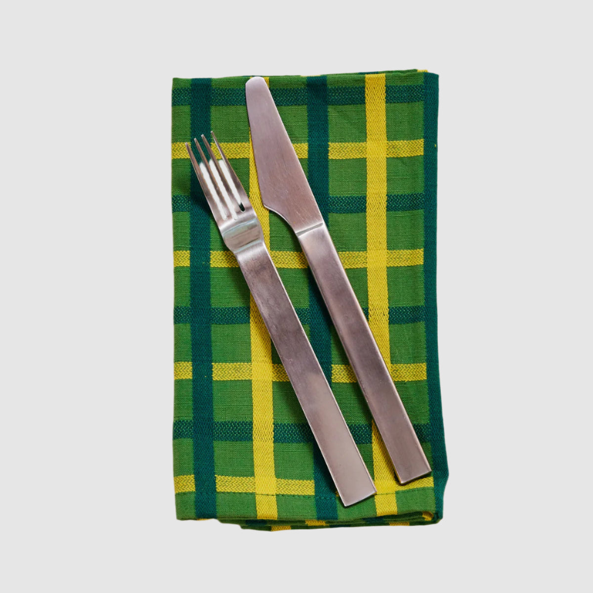 DUSEN DUSEN // WOVEN PLAID NAPKIN // GREEN