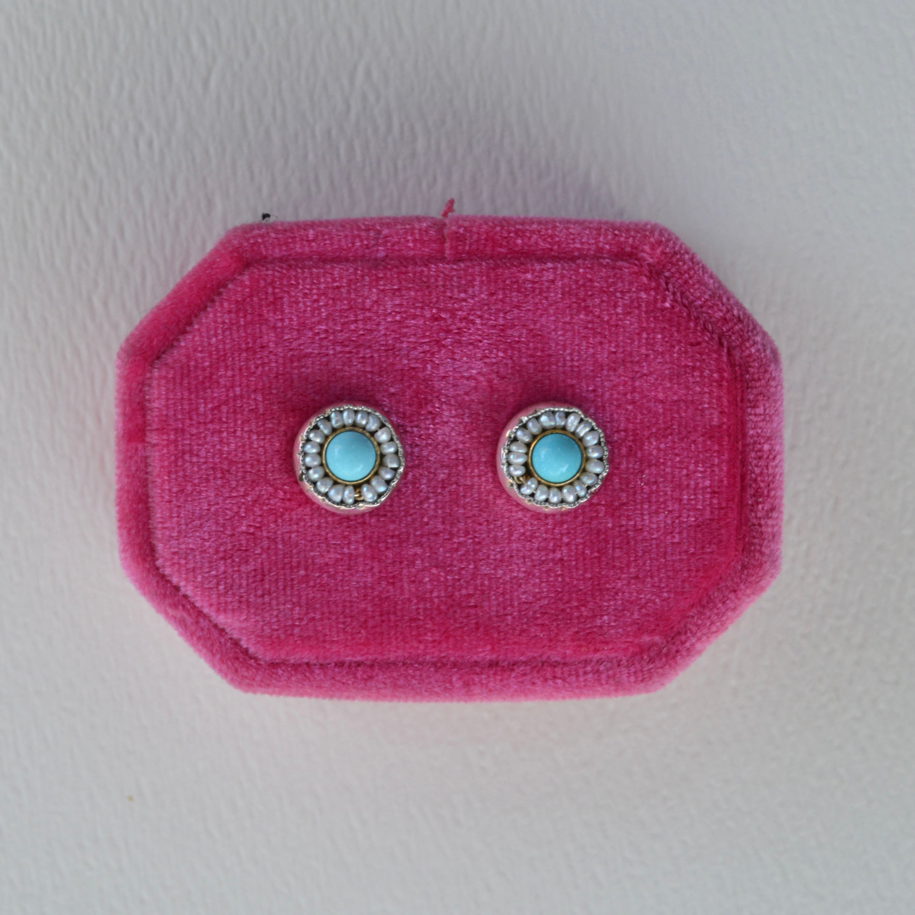 HEIRLOOM EARRINGS // STUD // TURQUOISE // PEARLS