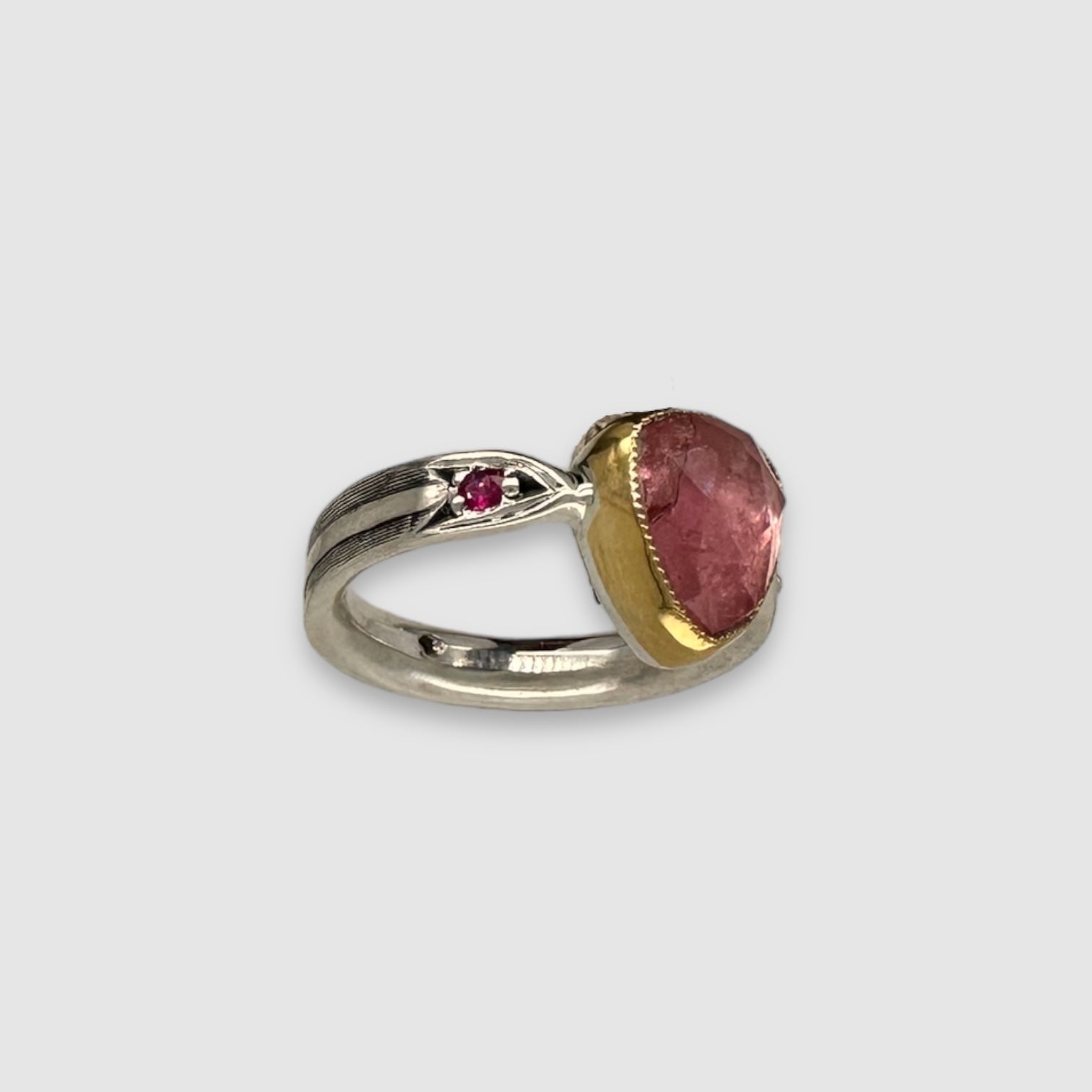 ARROW RING // TRIANGLE PINK TOURMALINE