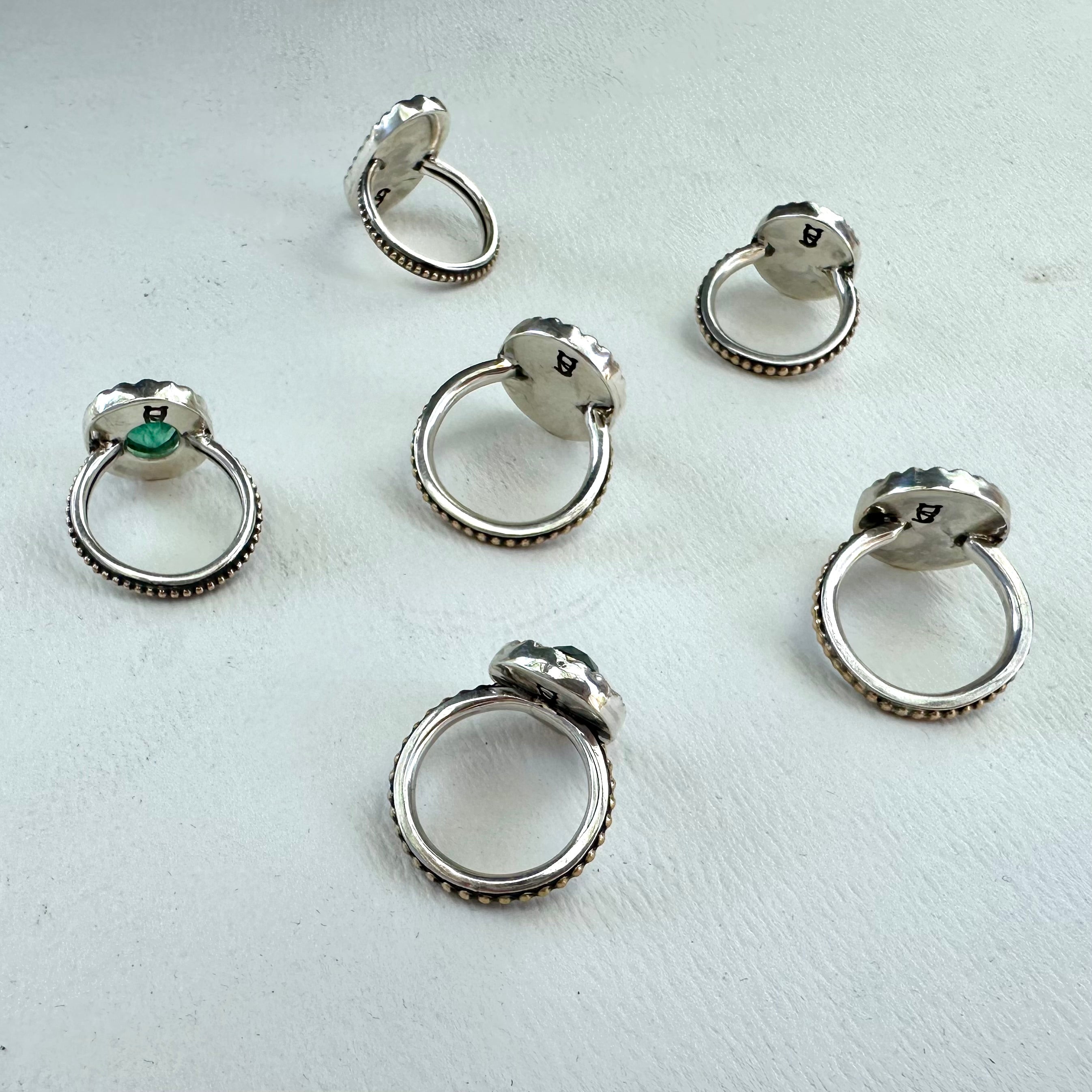 HEIRLOOM RING // SEED PEARLS // TEAL TOURMALINE