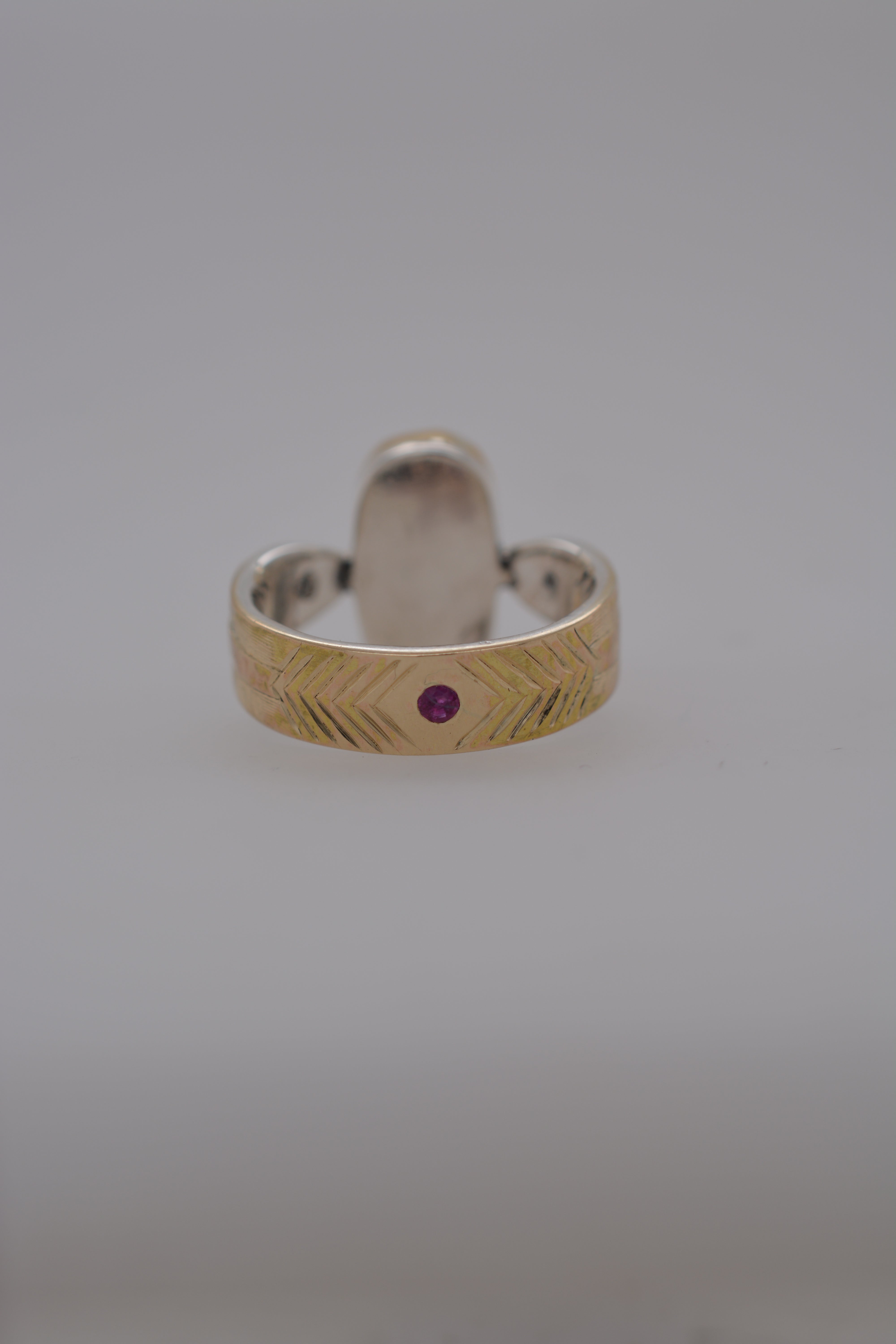 DOUBLE ARROW RING // GREEN TOURMALINE