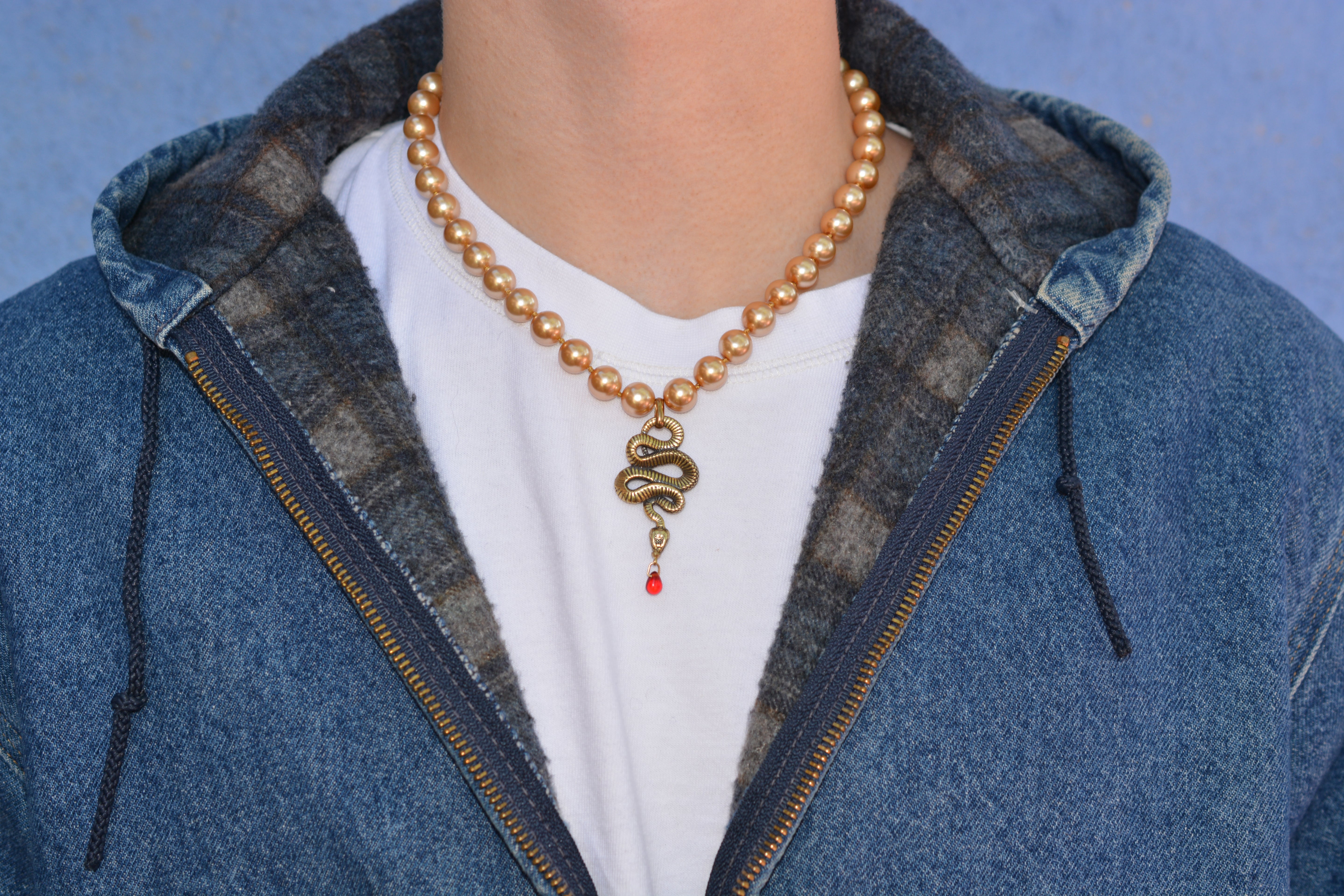 NECKLACE // COILED SNAKE // TEMPTATION OF EGG