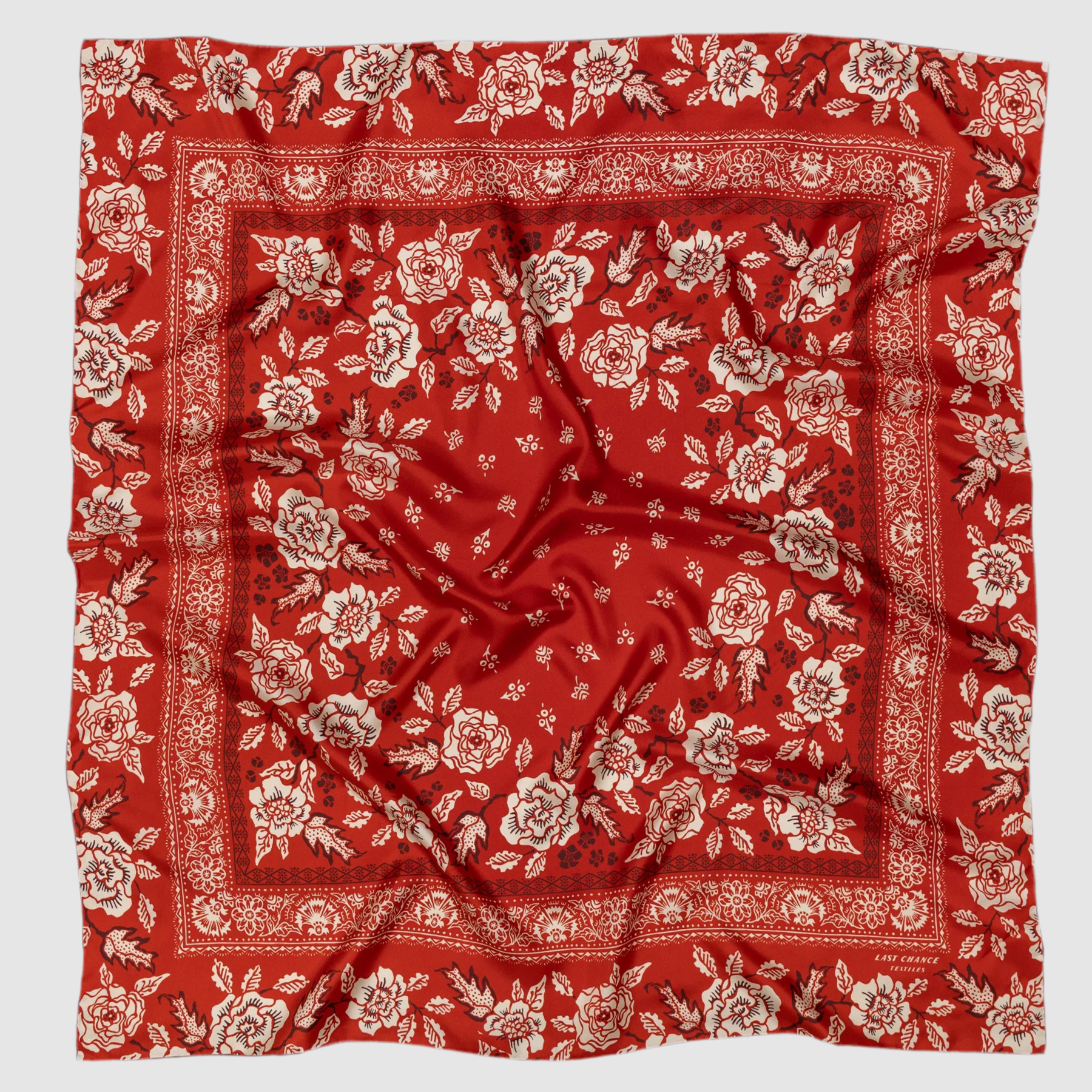LAST CHANCE  // SILK TWILL SCARF // ROSEY IN RED HOT