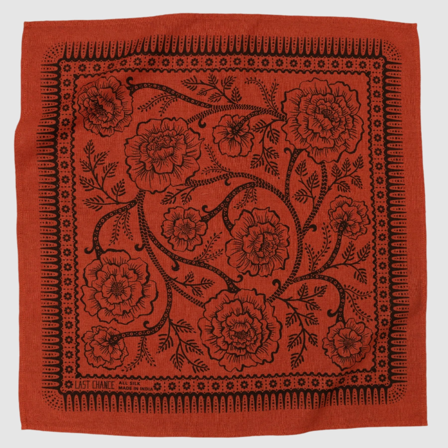NATURAL DYED SILK BANDANA // MADDER