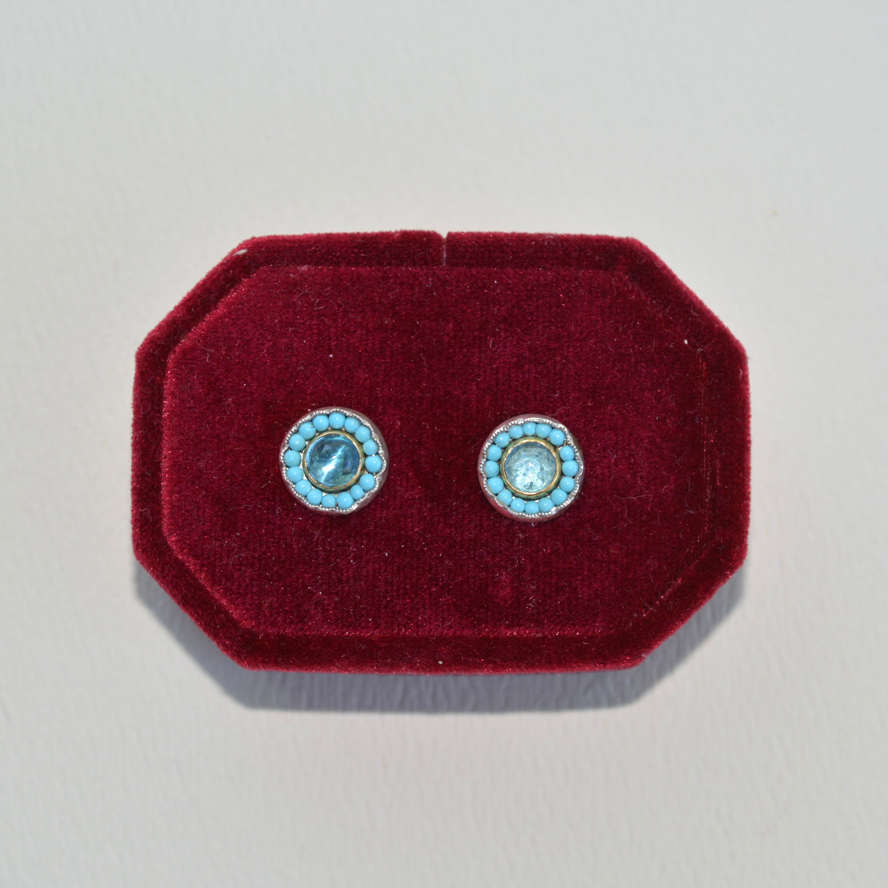 HEIRLOOM EARRINGS // STUD // AQUAMARINE // TURQUOISE
