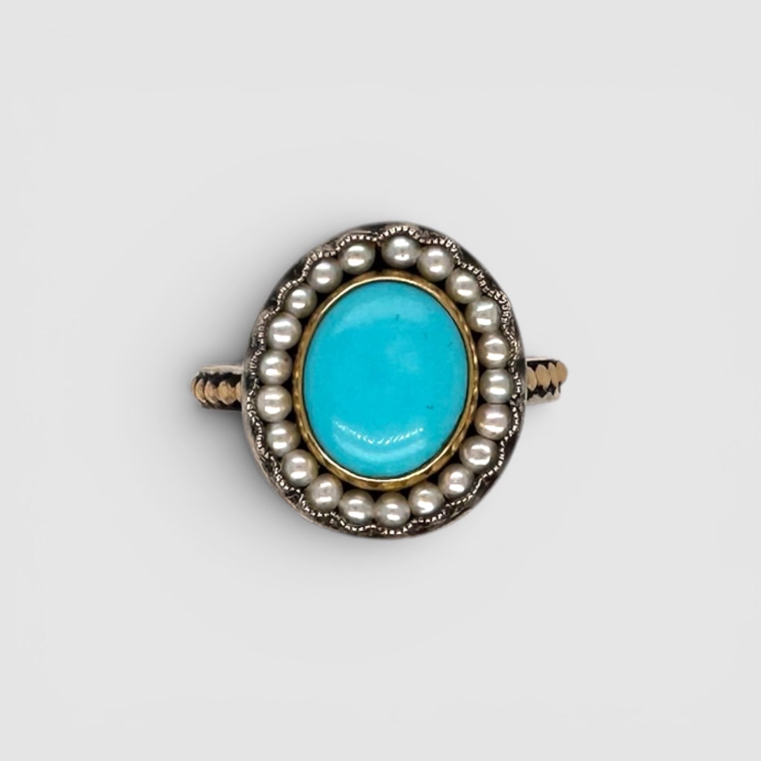 HEIRLOOM RING // SEED PEARLS // TURQUOISE