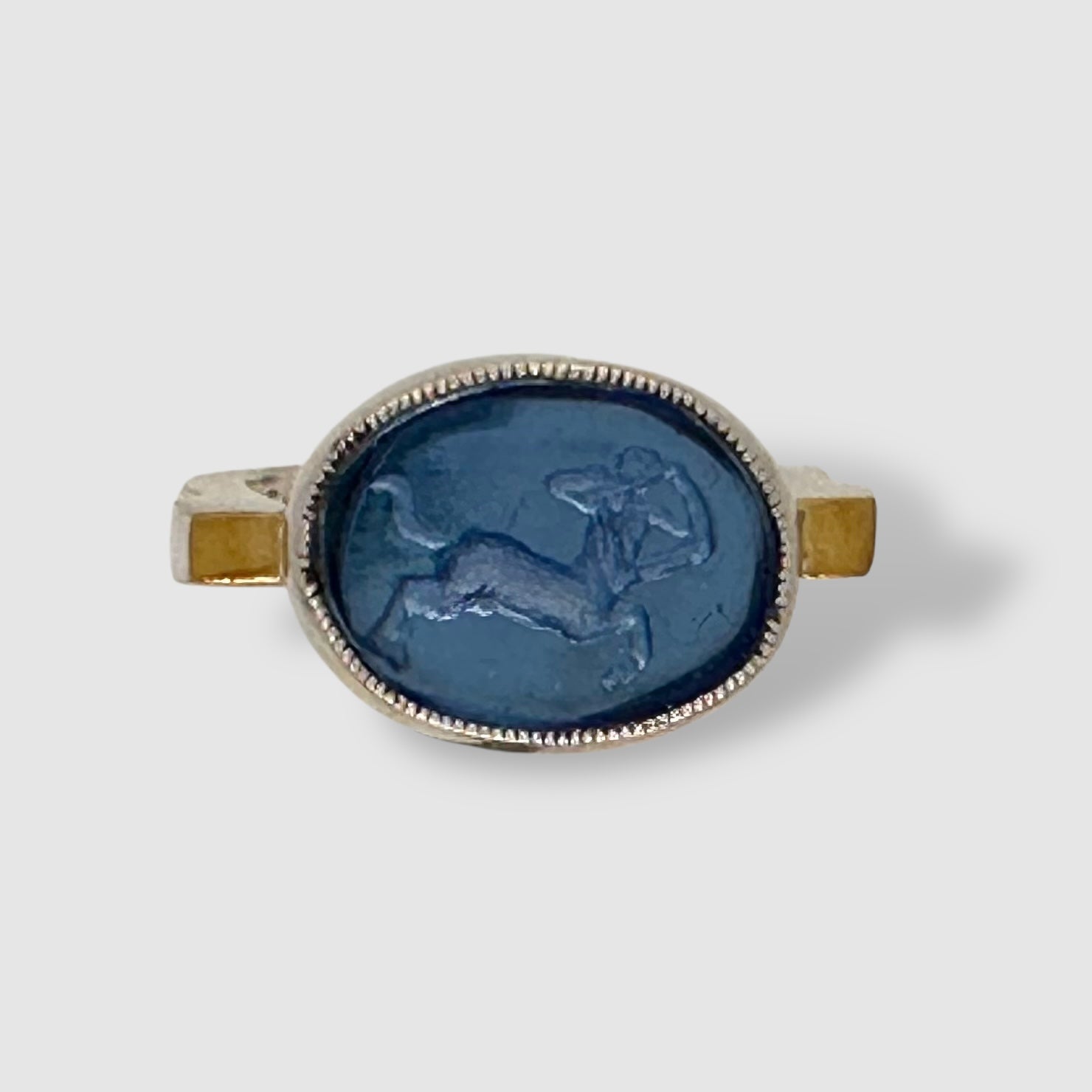 RING // SAGITTARIUS // BLUE INTAGLIO